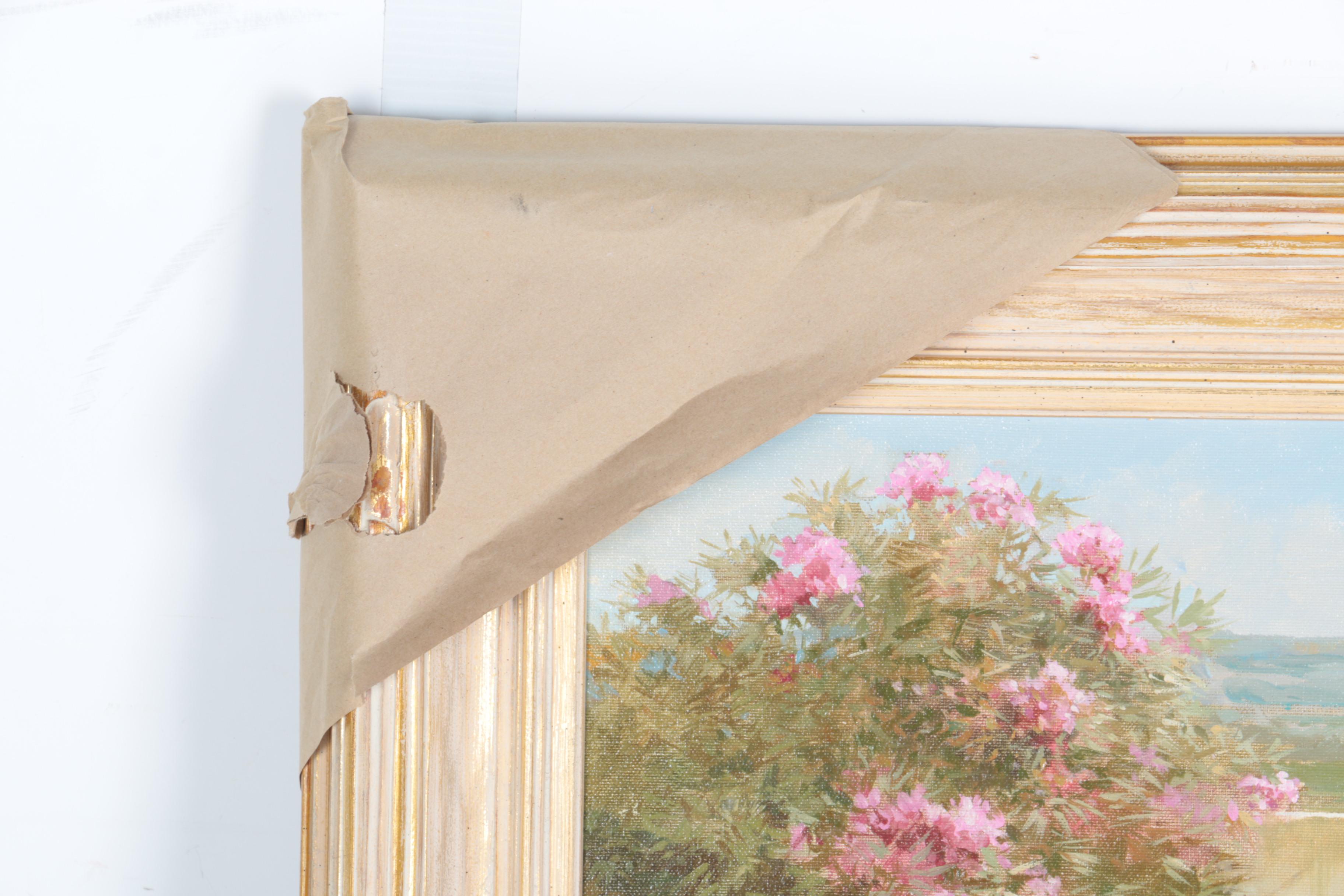 Spartaco Lombardo Oil Painting on Canvas "Ladies at the Pool"