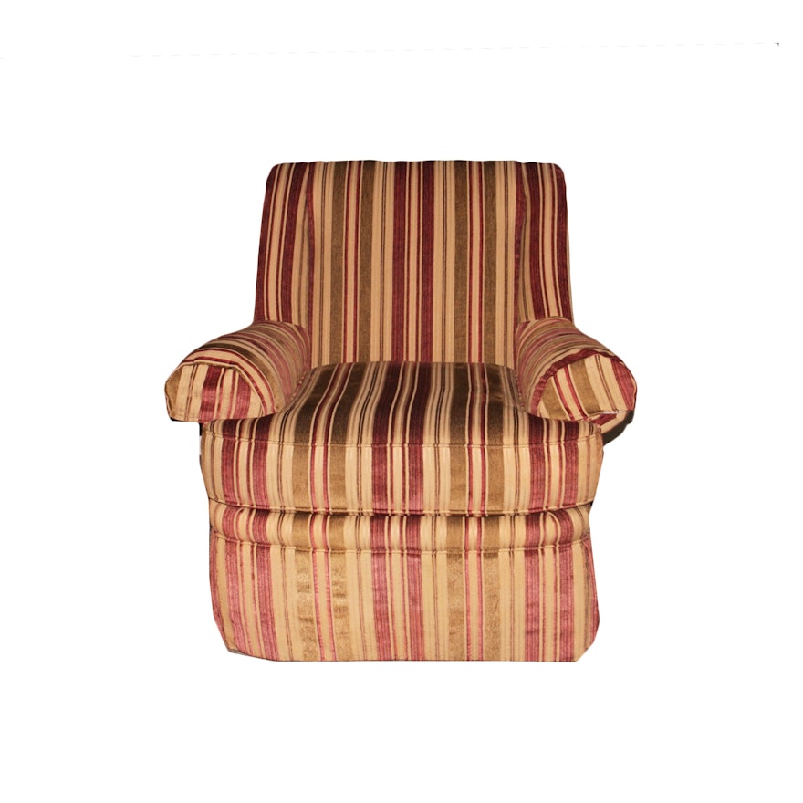 Huntington House Striped Upholstered Swivel Chair