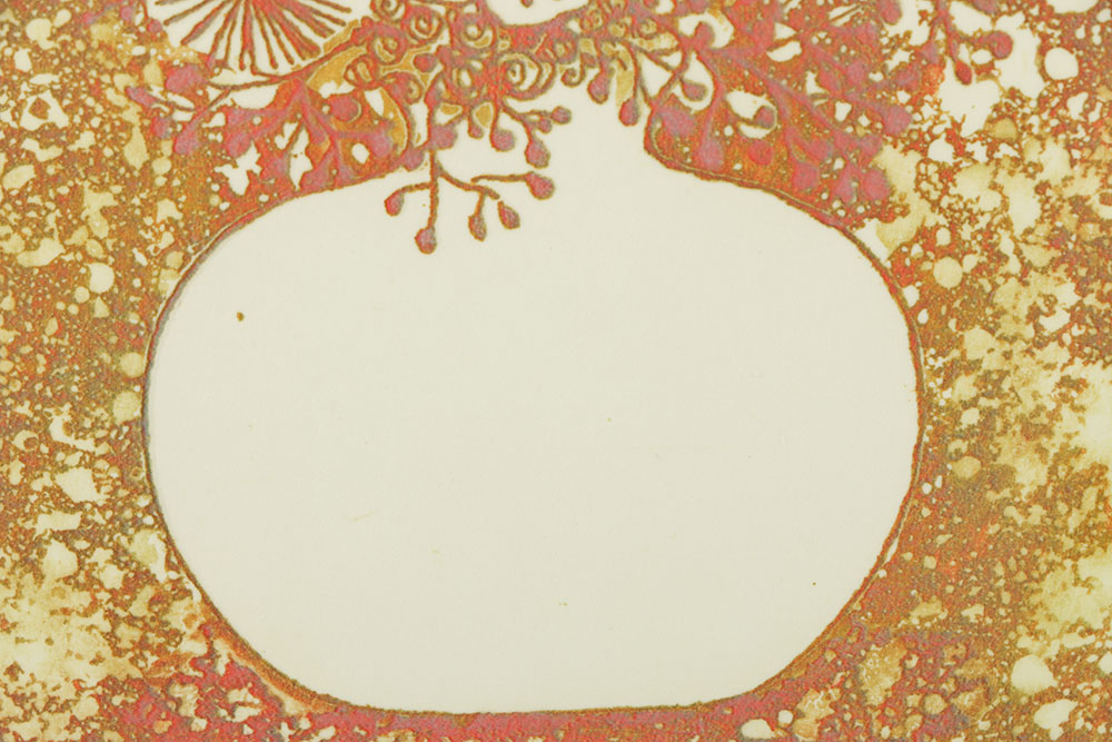 Limited Edition Kenji Ushiku Woodblock of Floral Still Life