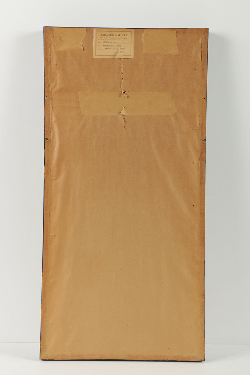 William A. Lewis Watercolor and Crayon Painting on Paper "The Ancient Kingdom"