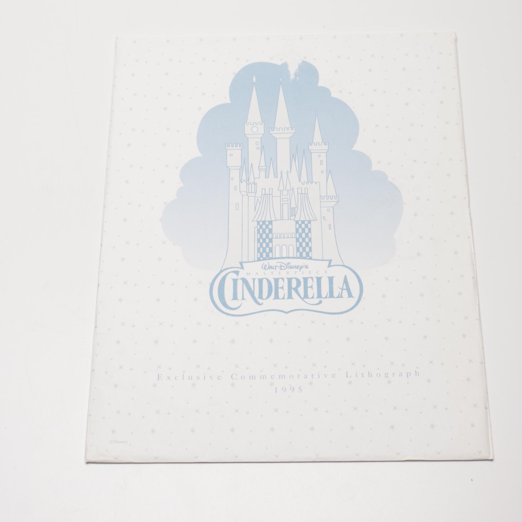 Disney Commemorative Offset Lithographs of Scenes from "Snow White" and "Cinderella"