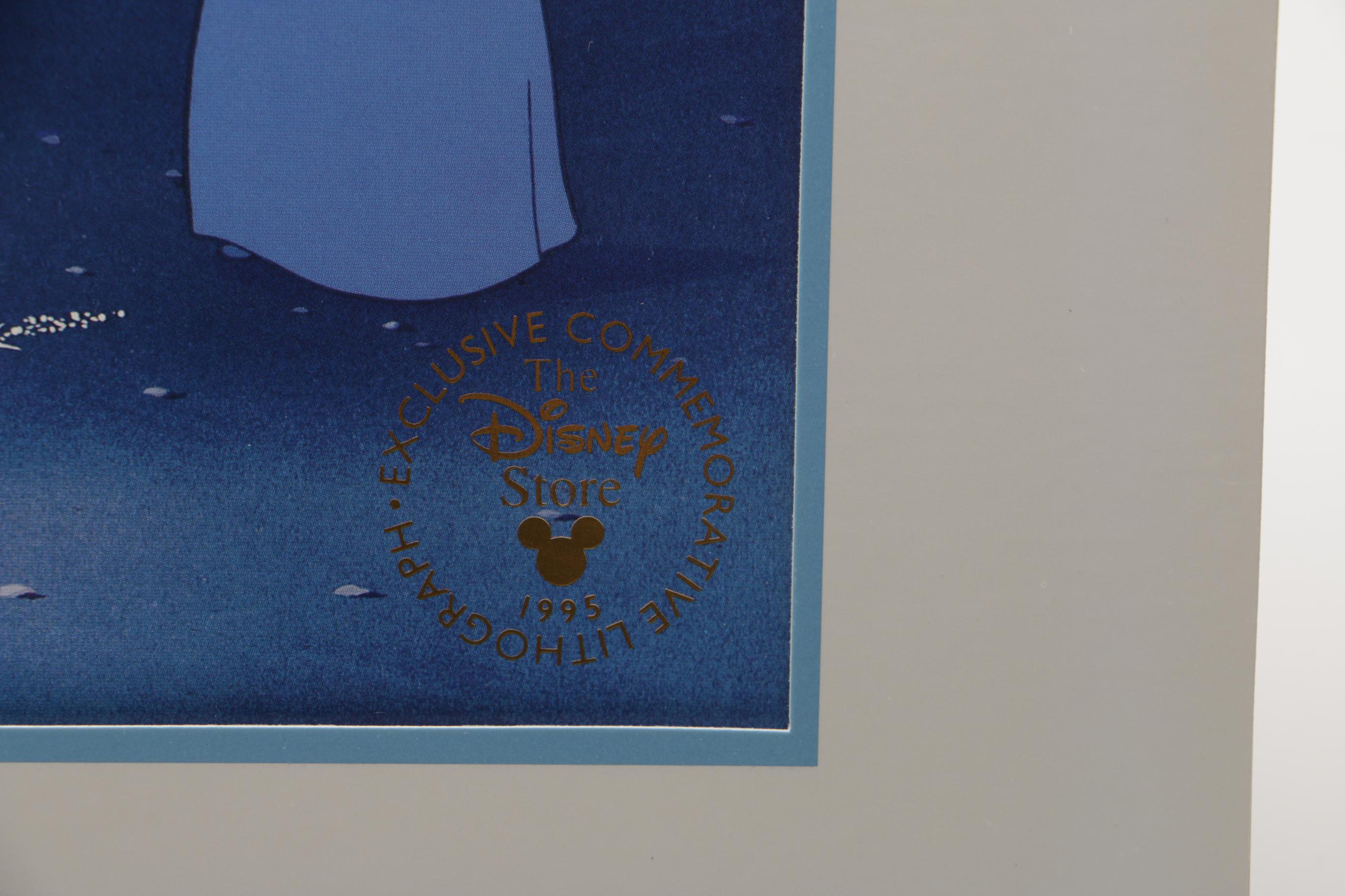 Disney Commemorative Offset Lithographs of Scenes from "Snow White" and "Cinderella"