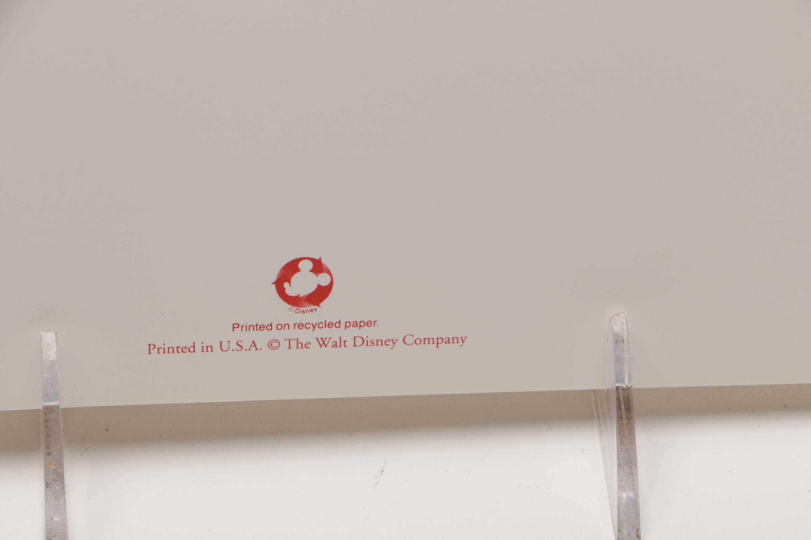 Disney Commemorative Offset Lithographs of Scenes from "Snow White" and "Cinderella"