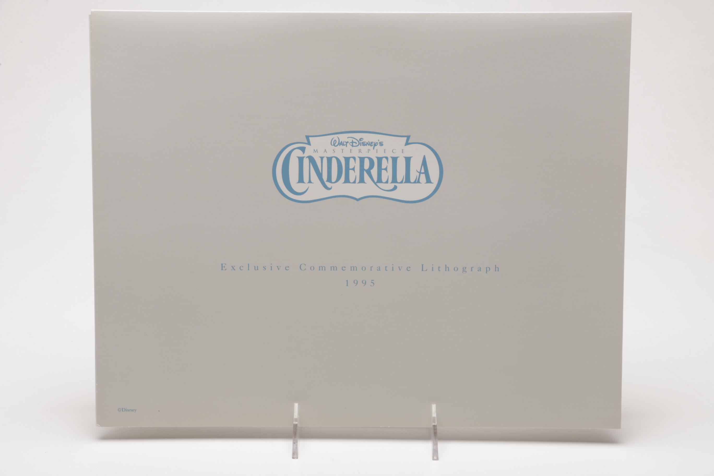 Disney Commemorative Offset Lithographs of Scenes from "Snow White" and "Cinderella"