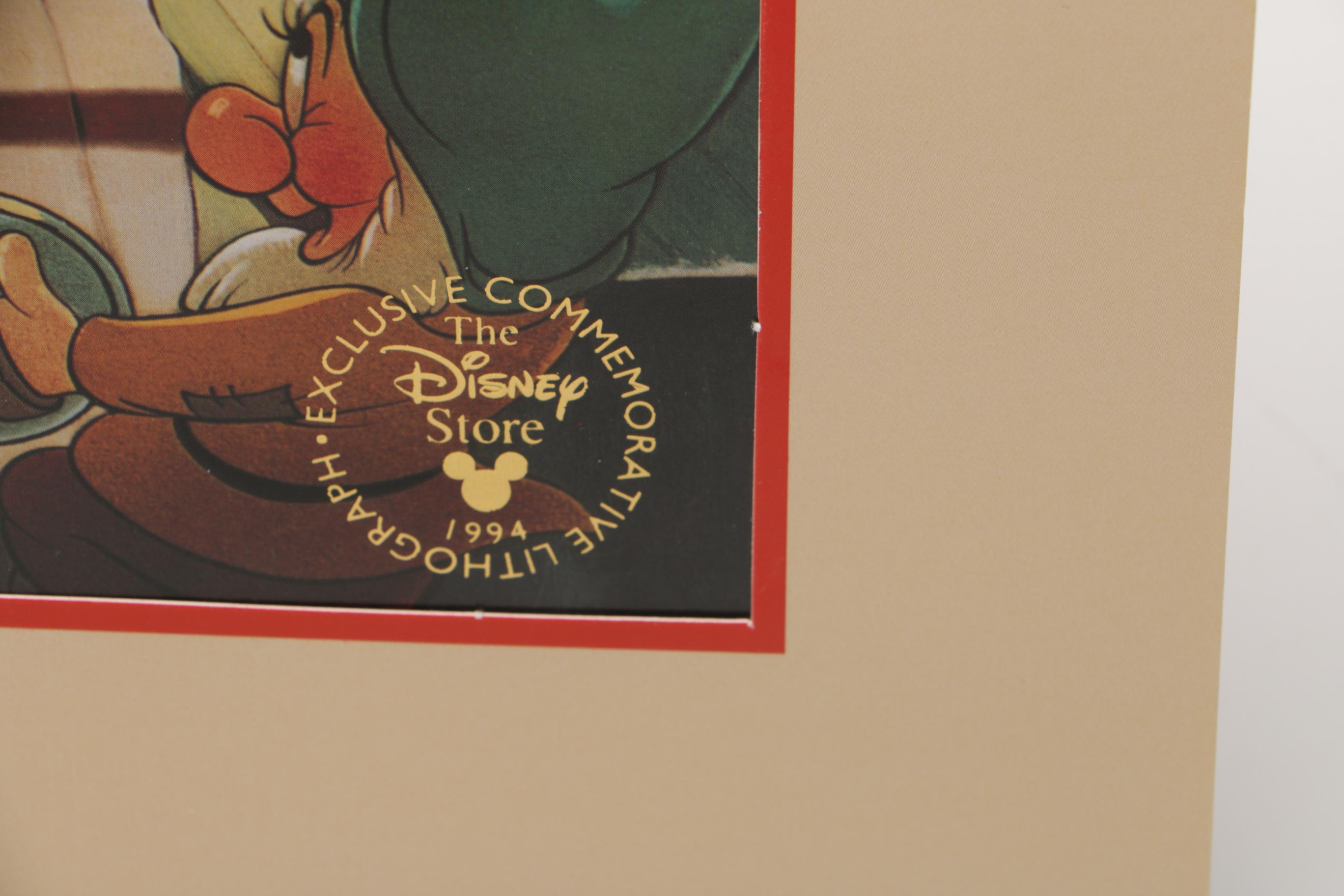 Disney Commemorative Offset Lithographs of Scenes from "Snow White" and "Cinderella"