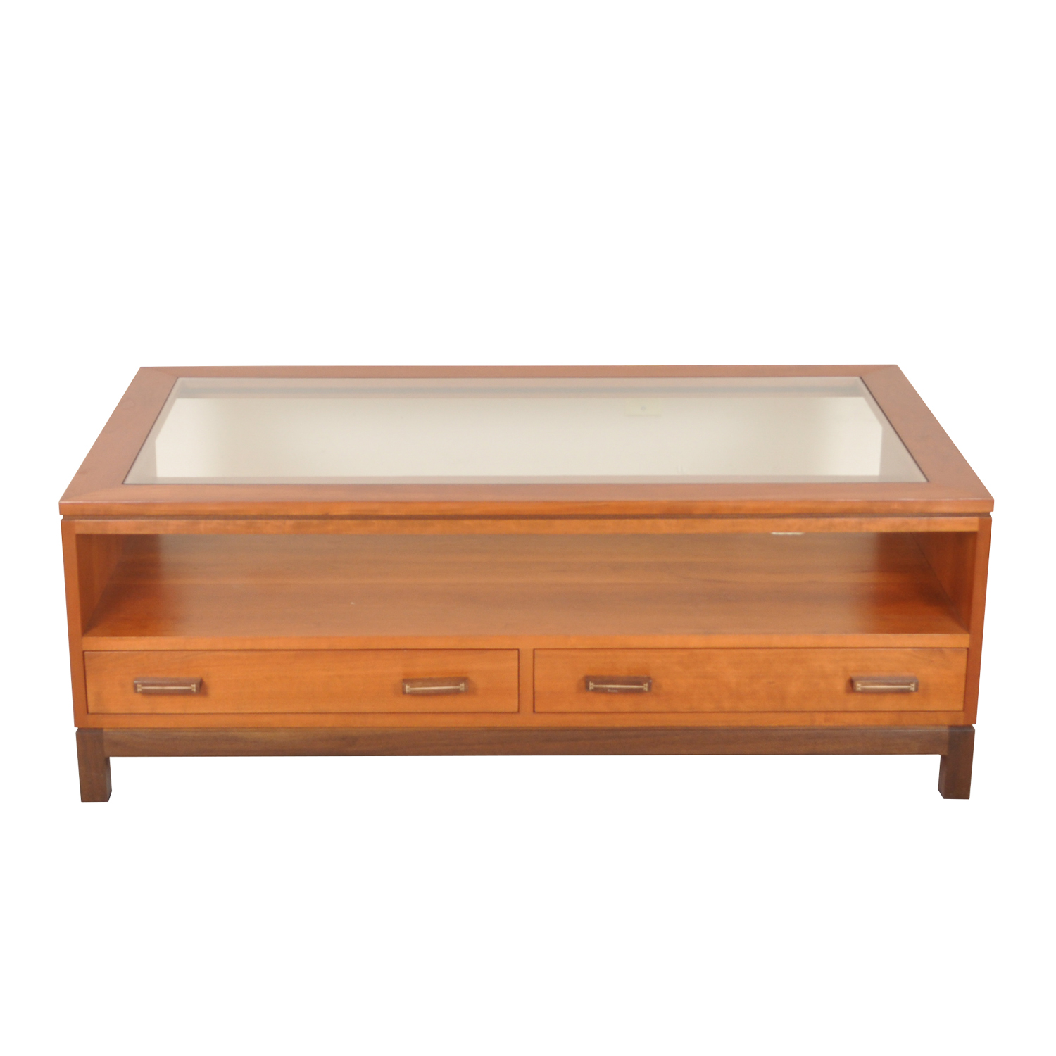 Stickley Furniture Glass Top Coffee Table