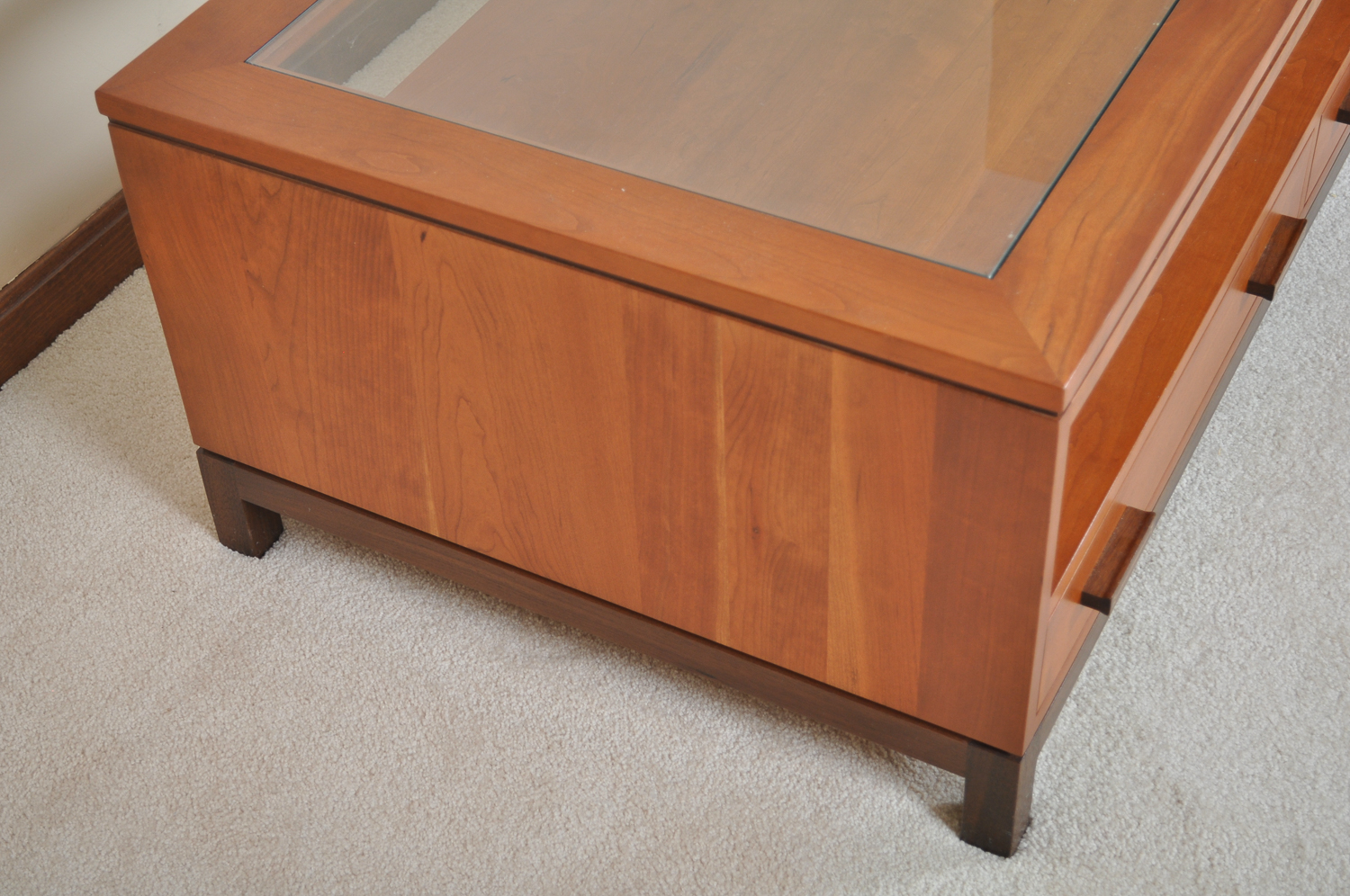 Stickley Furniture Glass Top Coffee Table