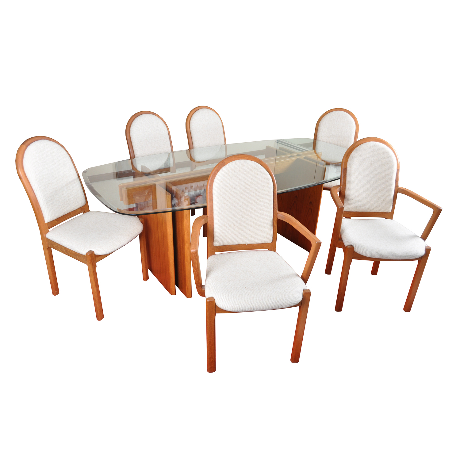 Danish Modern Teak Dining Table and Chairs by Benny Lindén
