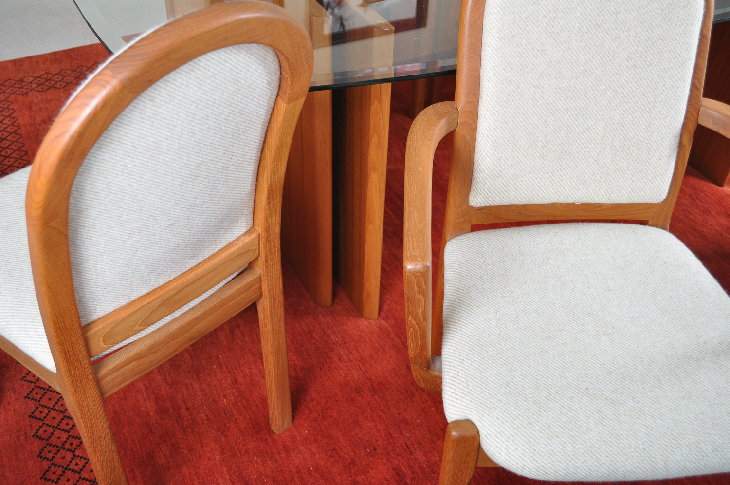 Danish Modern Teak Dining Table and Chairs by Benny Lindén