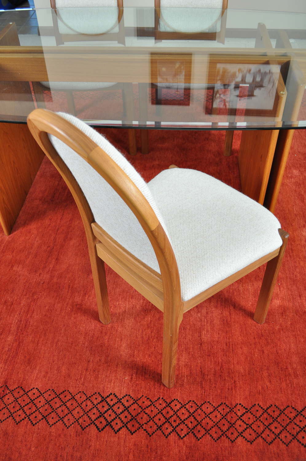 Danish Modern Teak Dining Table and Chairs by Benny Lindén