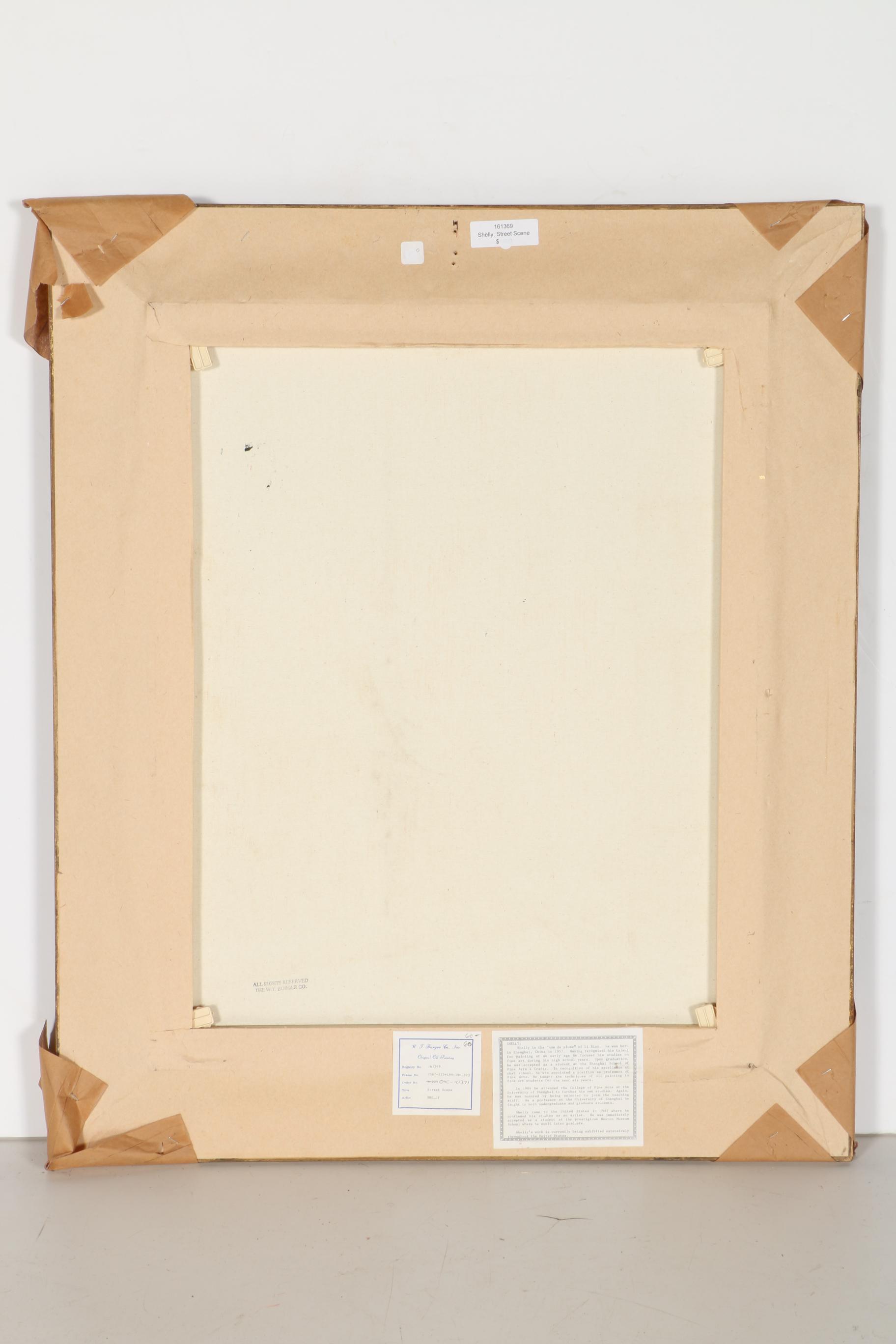 Z. Shelly Oil on Canvas "Street Scene"