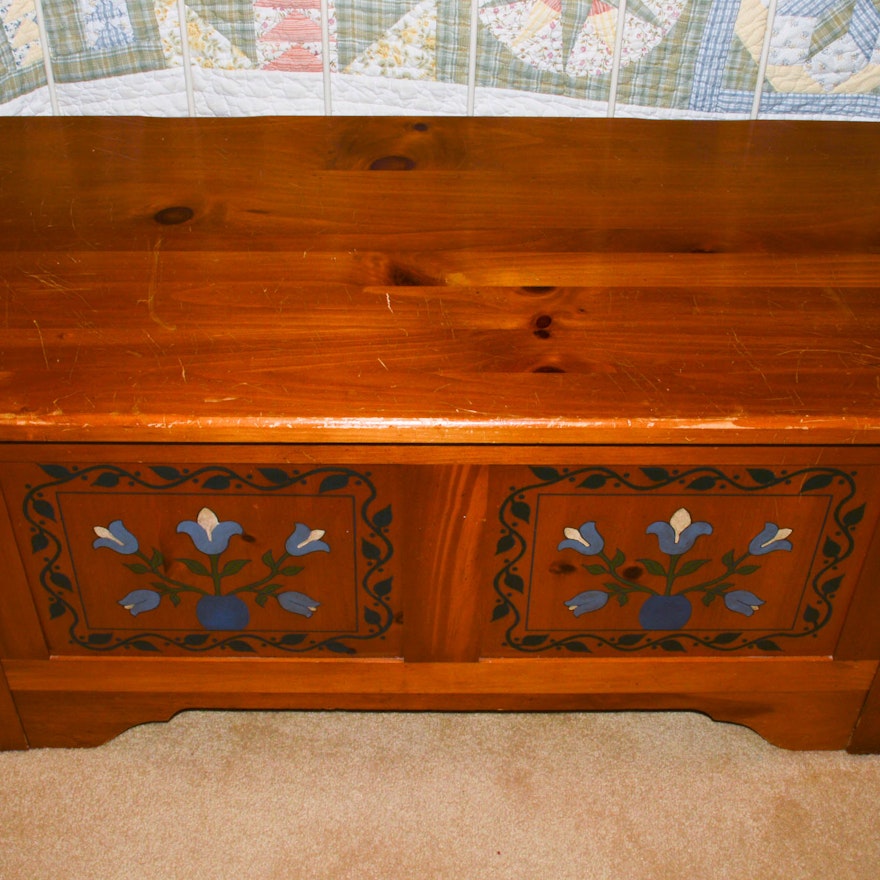 Blanket Chest With Hand Painted Details