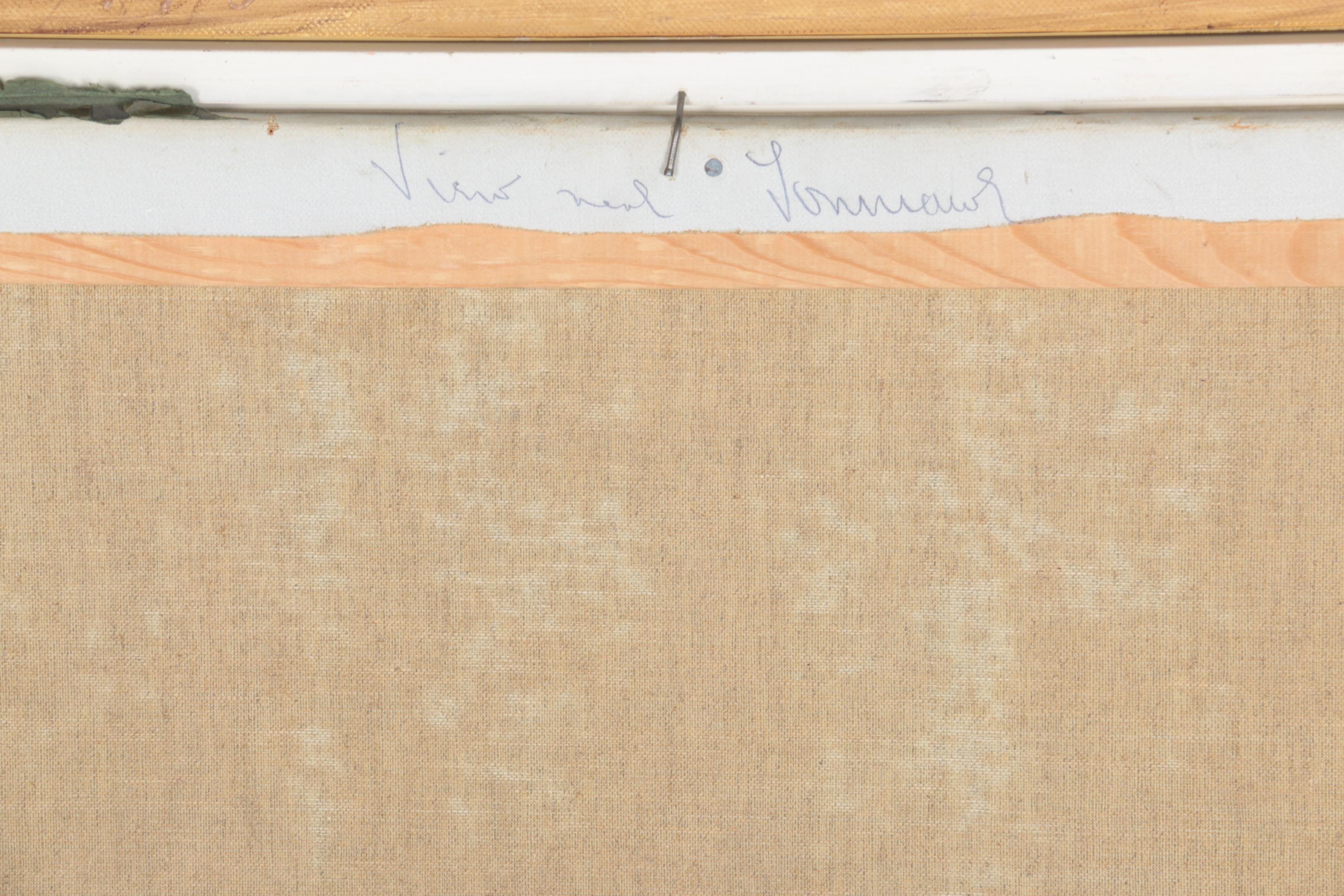 H. James Oil on Canvas "Sheep Grazing at the Edge of a River"