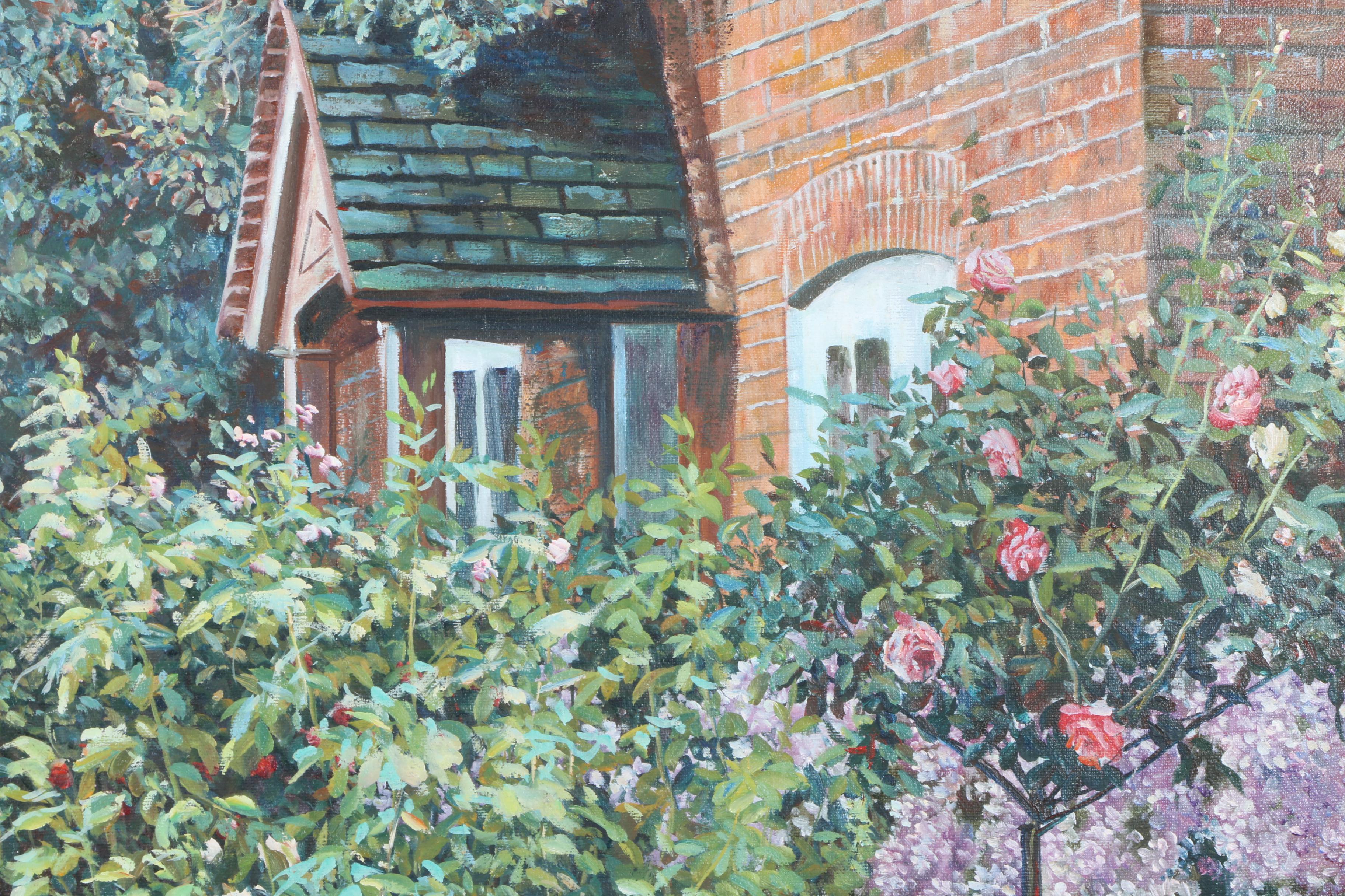 Peter Ho Oil Painting on Canvas "Flower Garden"