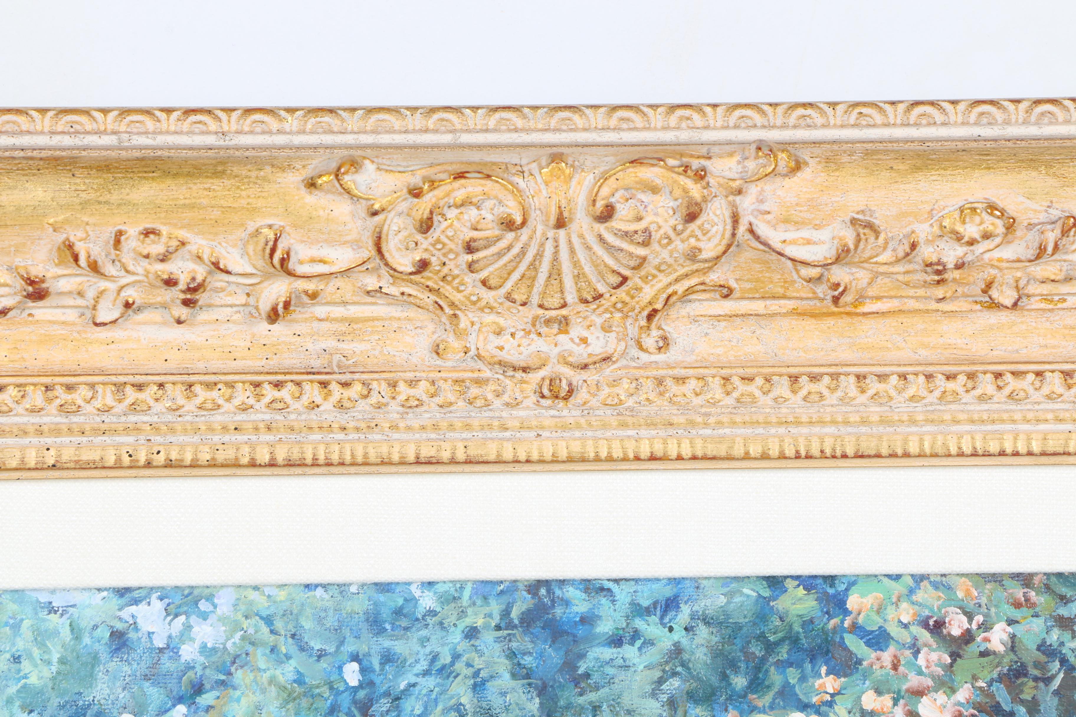 Peter Ho Oil Painting on Canvas "Flower Garden"