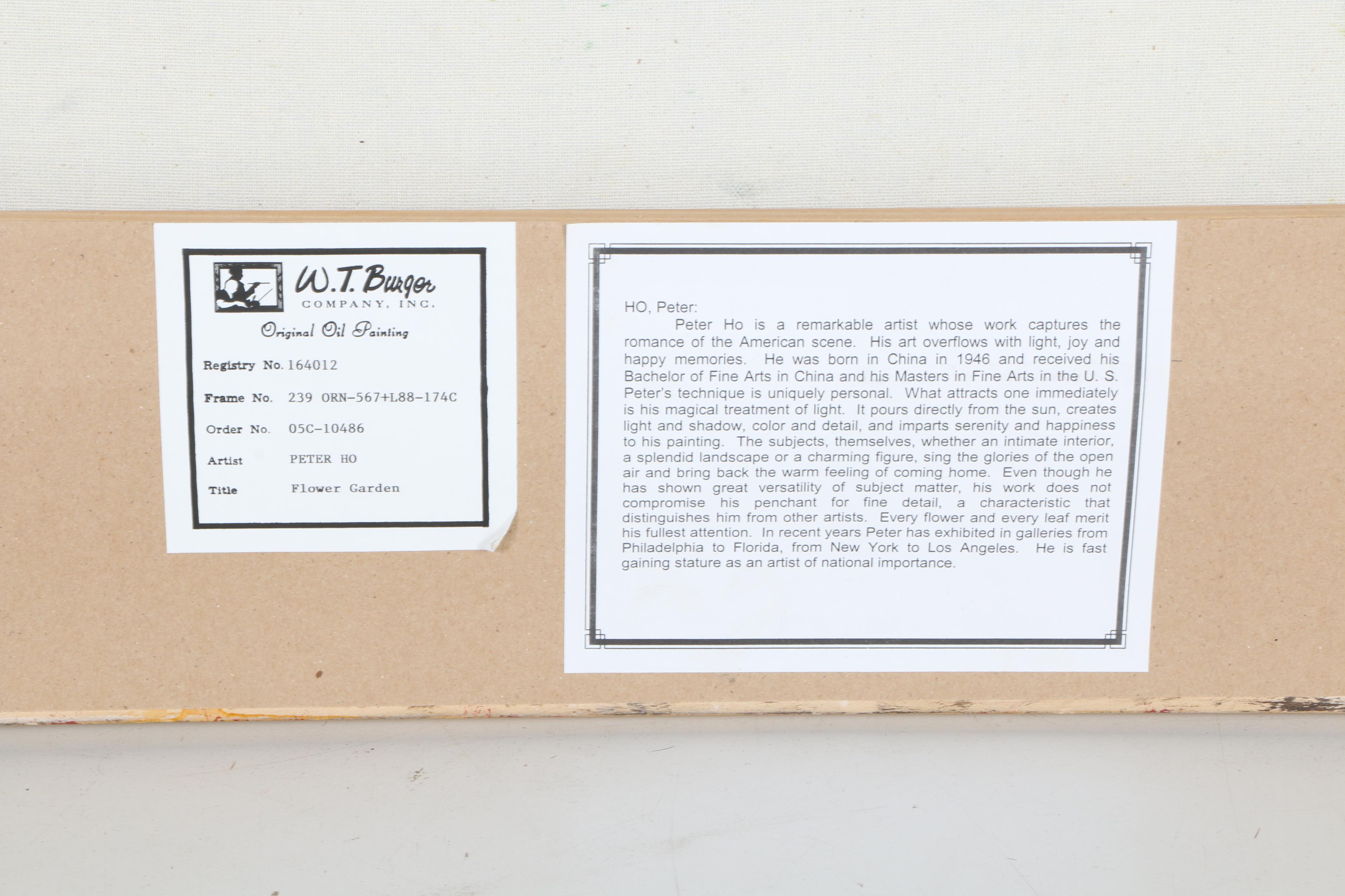 Peter Ho Oil Painting on Canvas "Flower Garden"