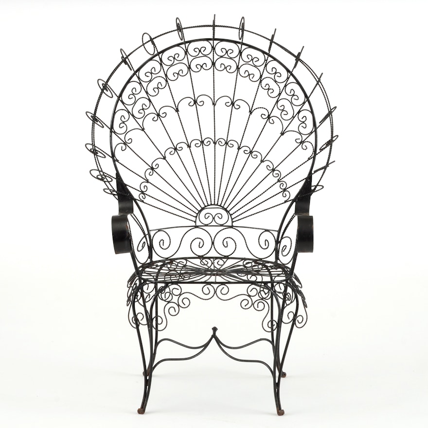 Wrought Iron Peacock Chair