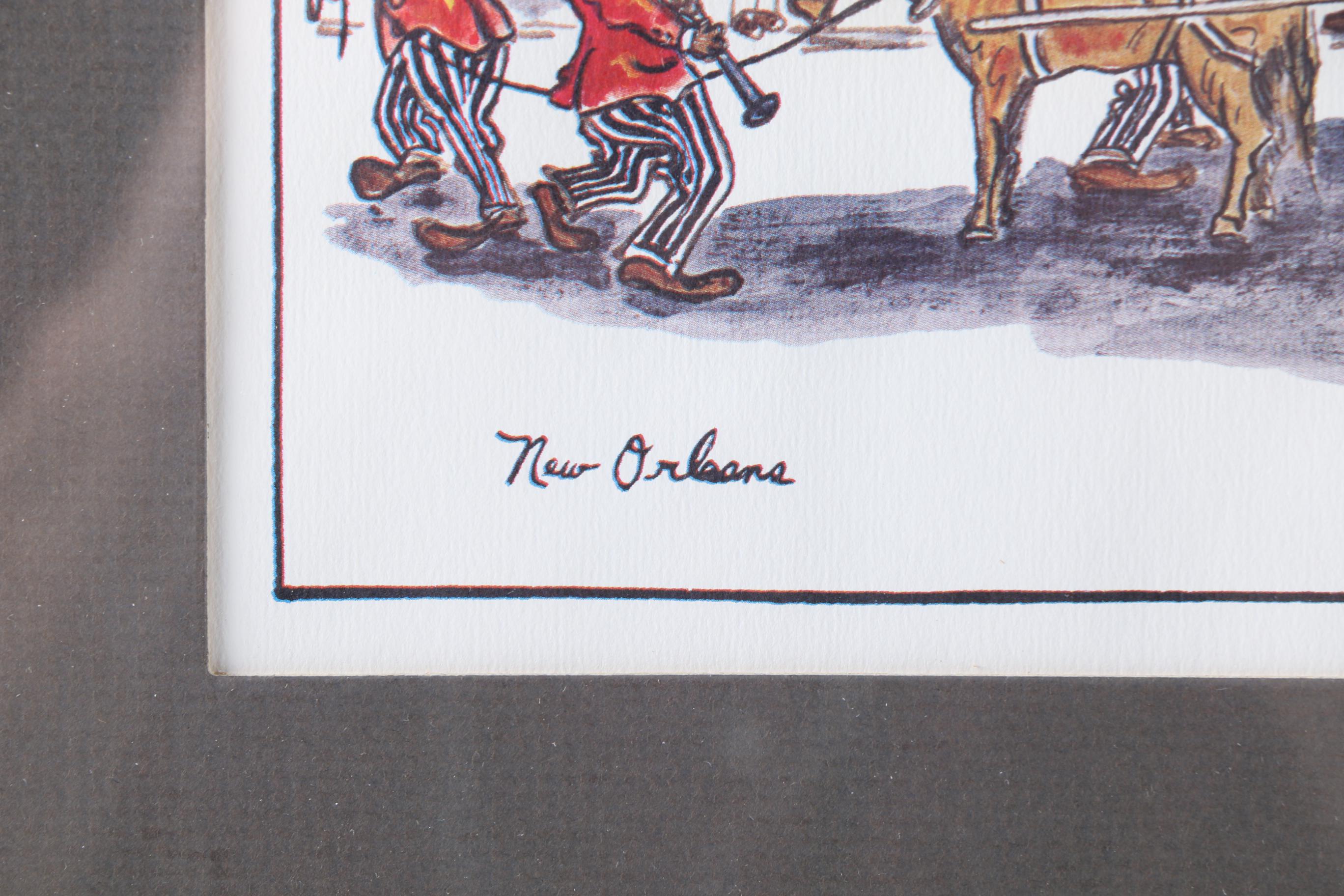 George B. Luttrell II Offset Lithograph Burboun Street, New Orleans