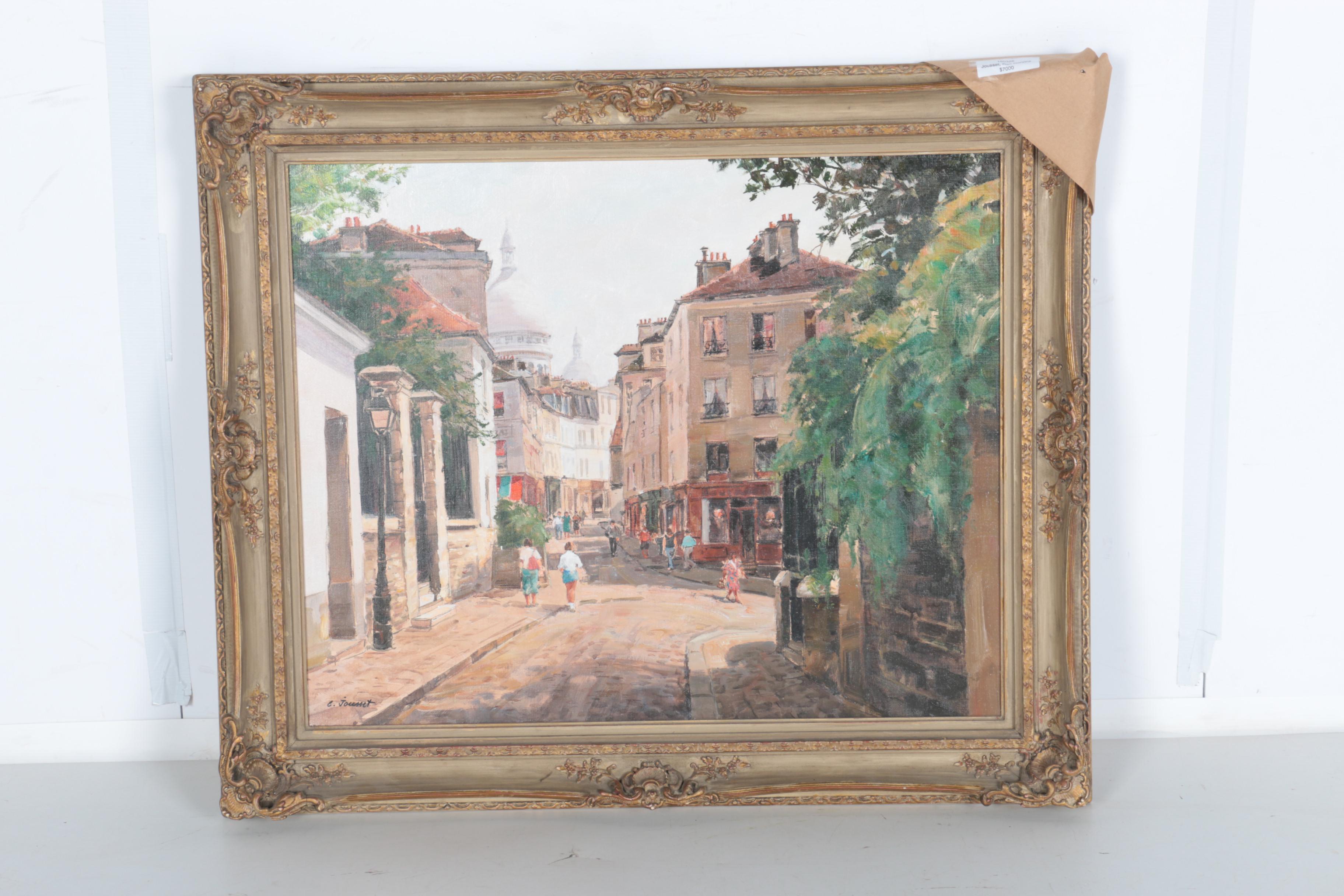 Claude Jousset Oil Painting on Canvas "Soleil Rue Norvins"