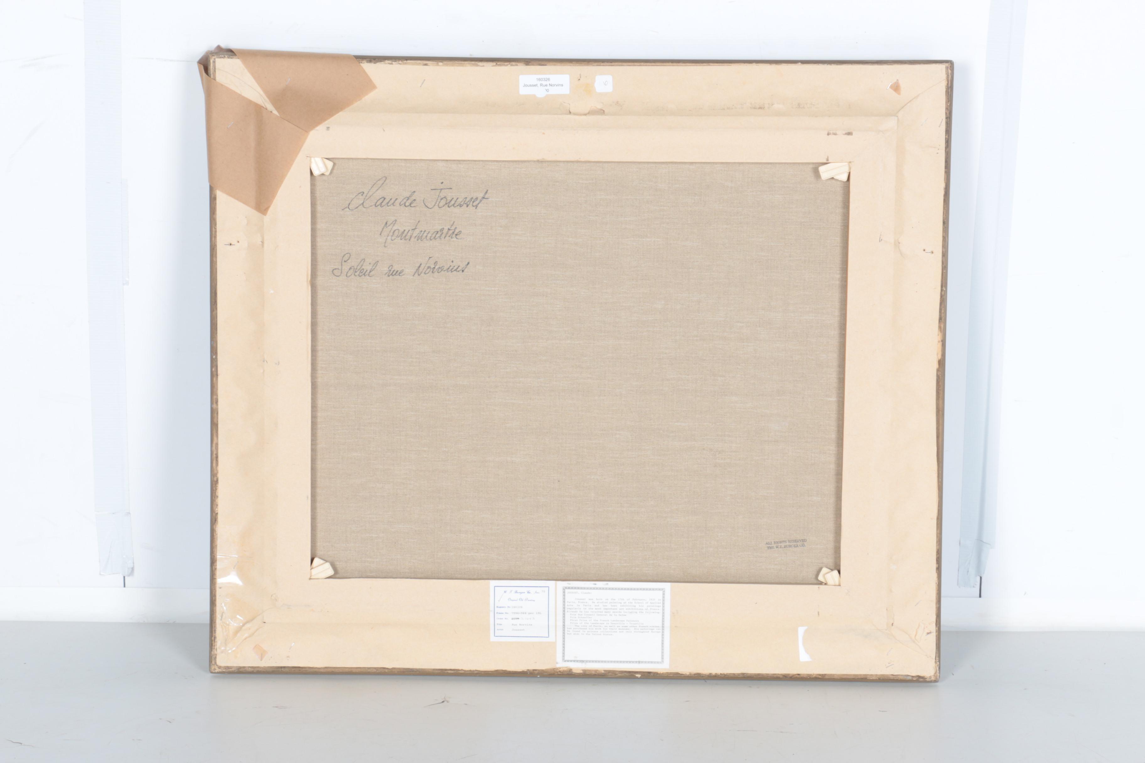 Claude Jousset Oil Painting on Canvas "Soleil Rue Norvins"