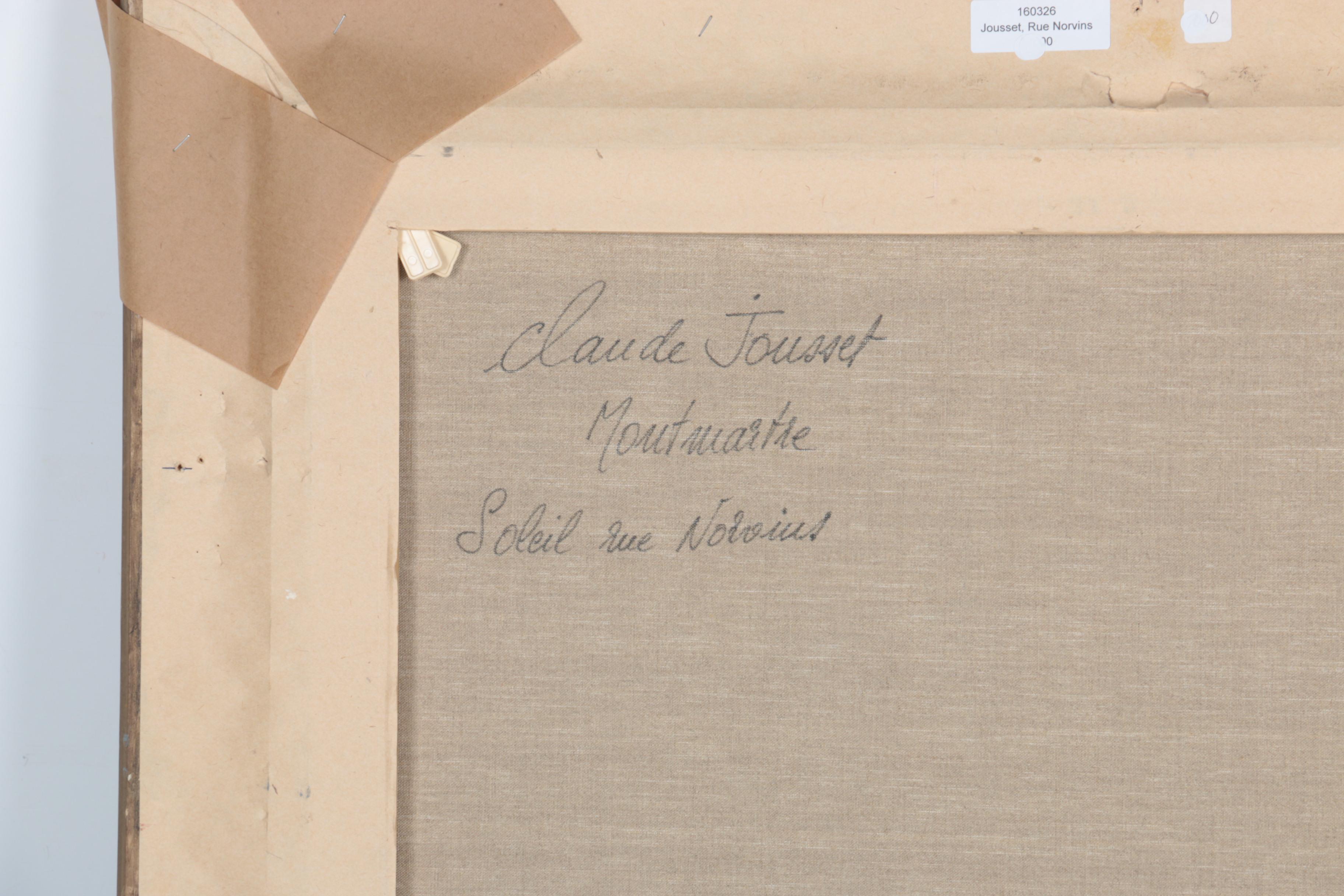 Claude Jousset Oil Painting on Canvas "Soleil Rue Norvins"