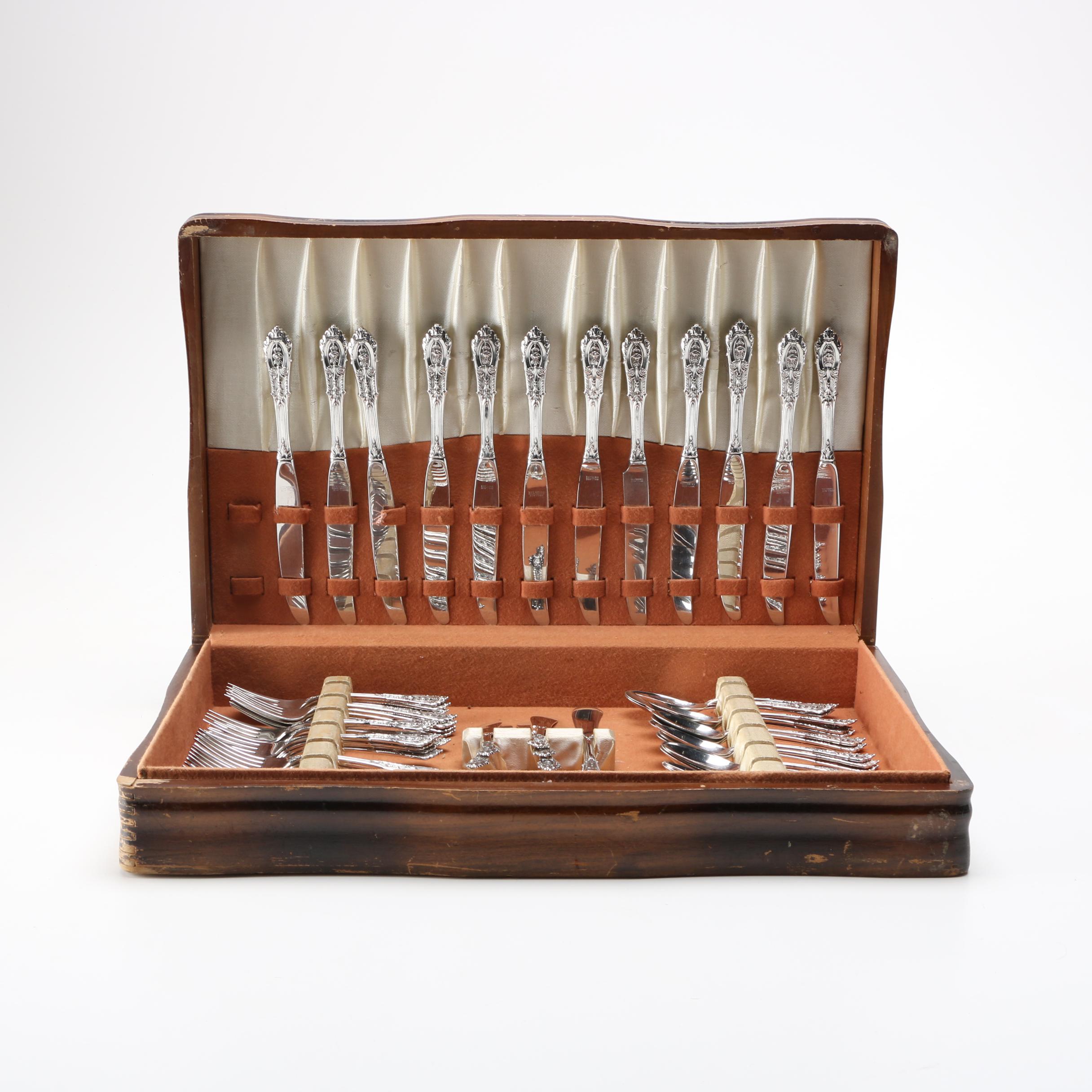 Wallace "Rose Point" Sterling Silver Flatware Set