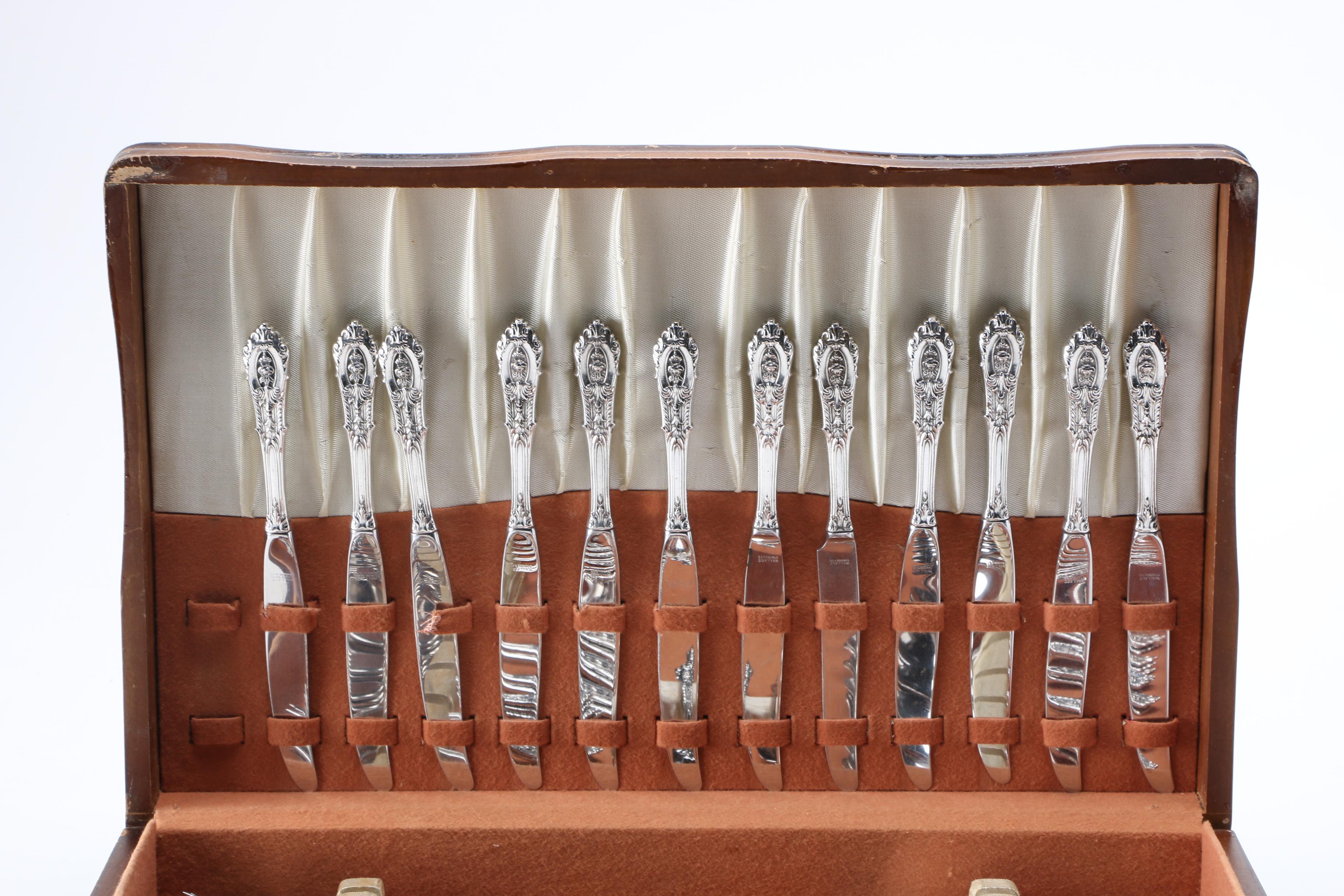 Wallace "Rose Point" Sterling Silver Flatware Set