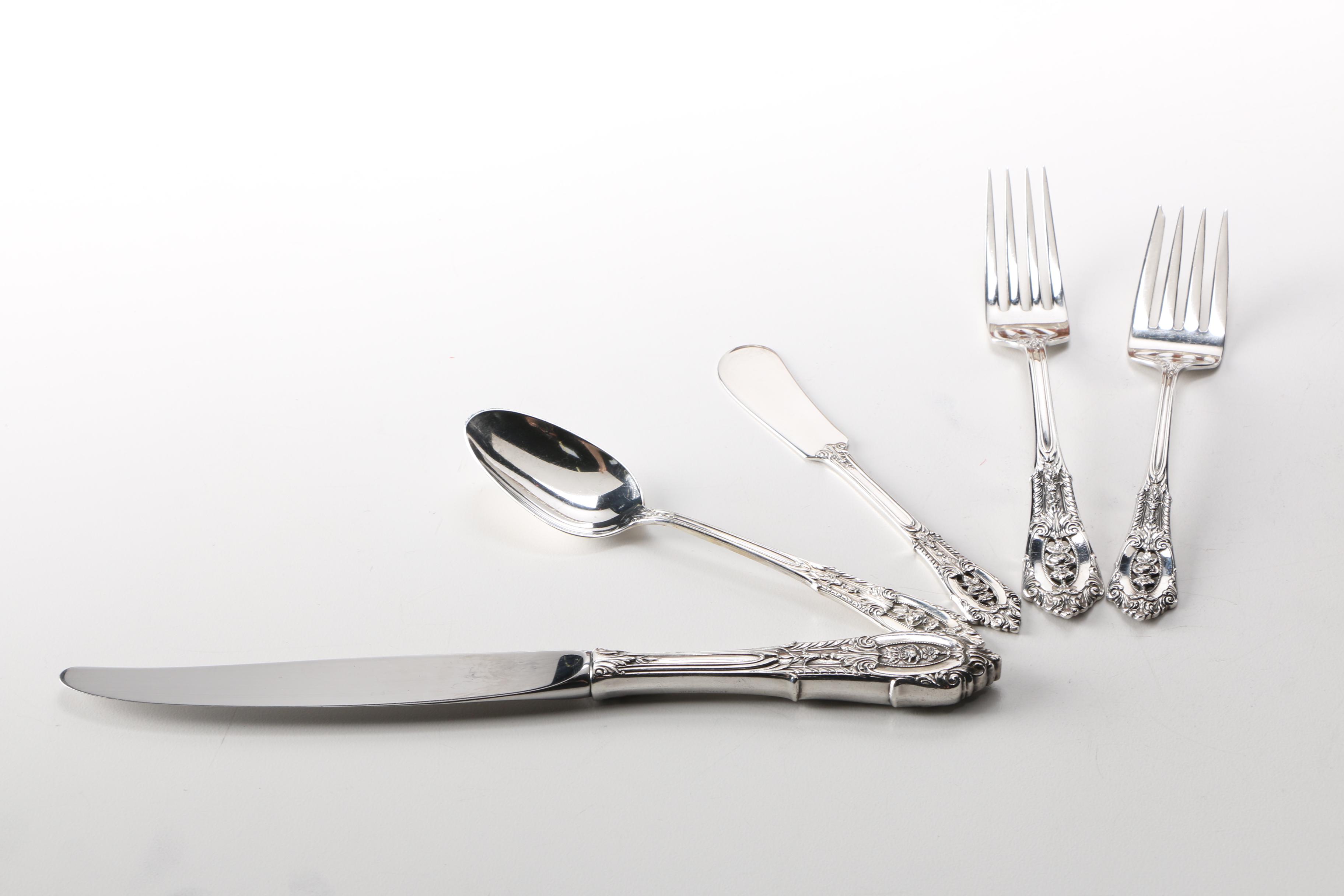 Wallace "Rose Point" Sterling Silver Flatware Set