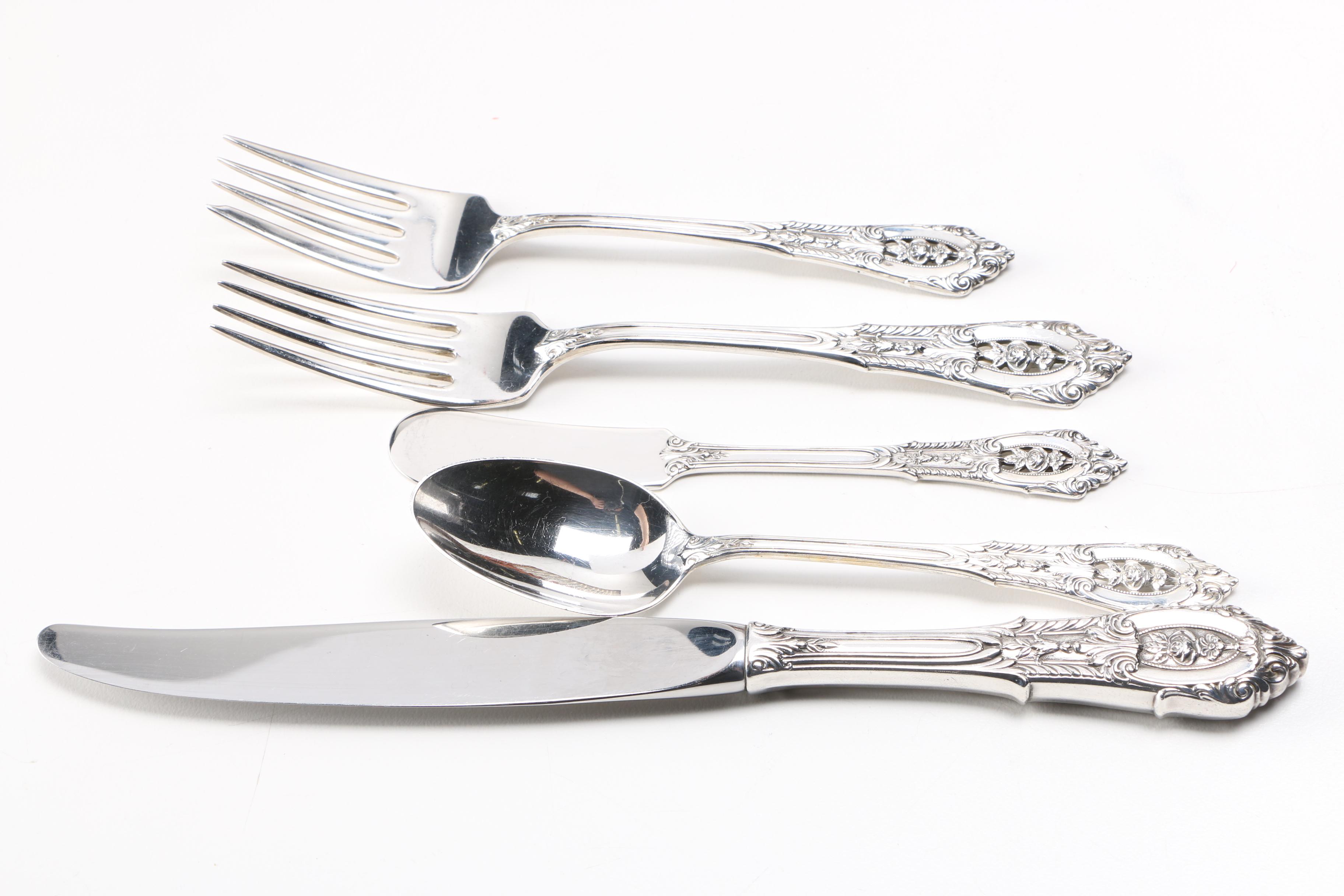 Wallace "Rose Point" Sterling Silver Flatware Set