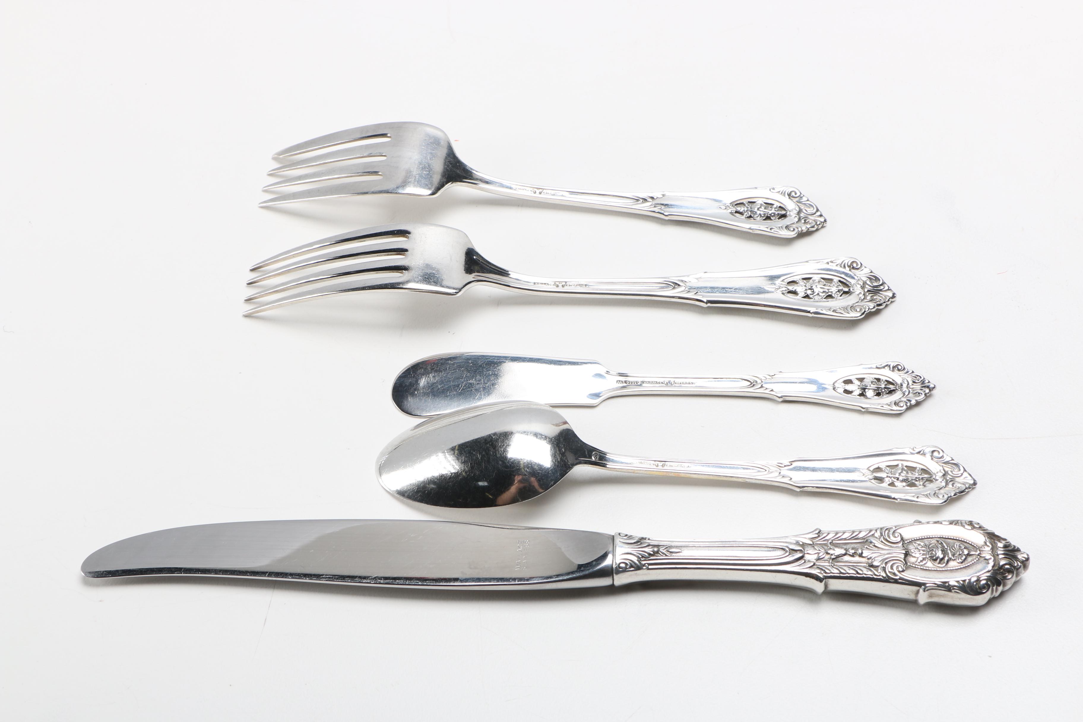 Wallace "Rose Point" Sterling Silver Flatware Set