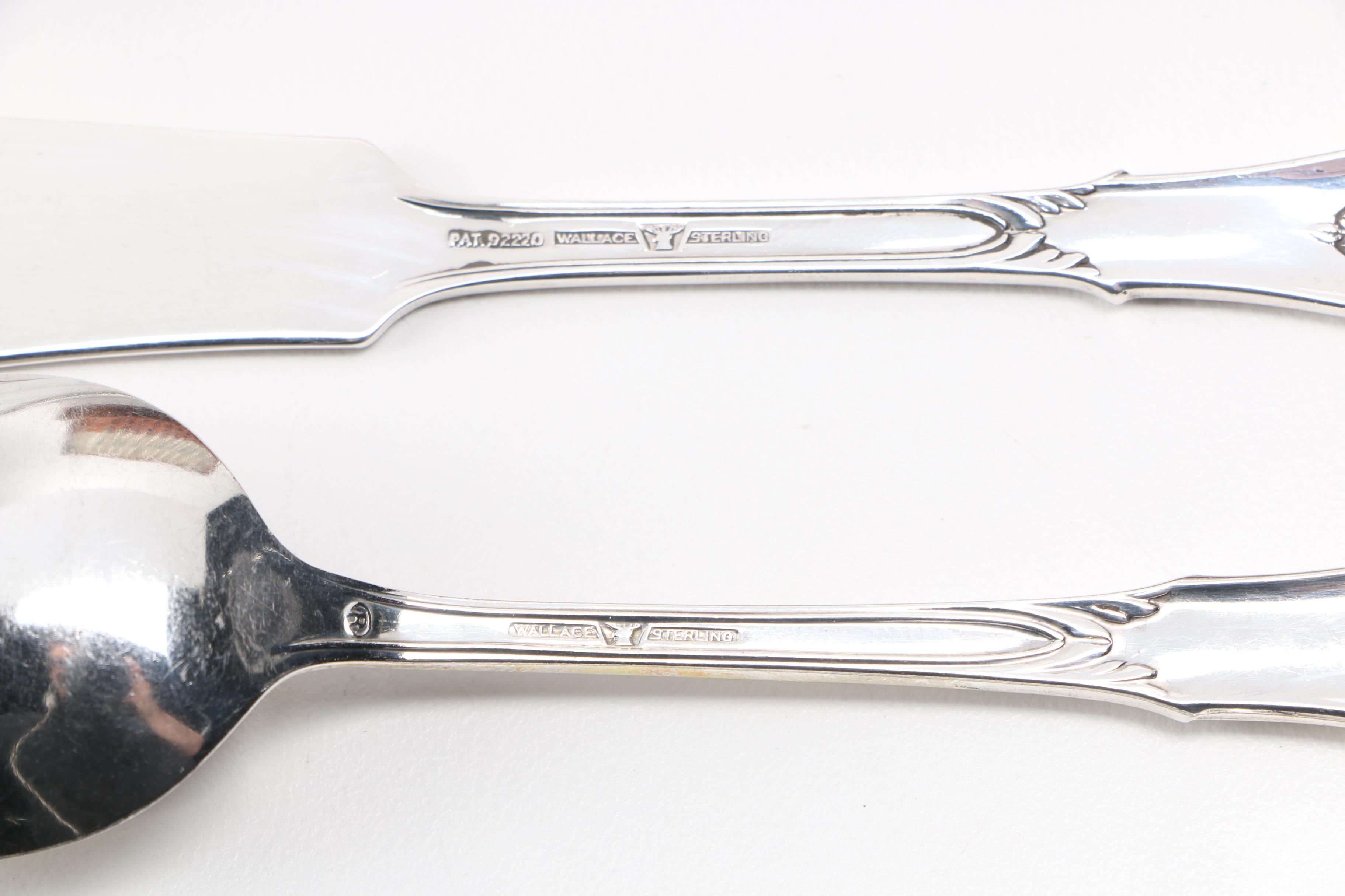 Wallace "Rose Point" Sterling Silver Flatware Set
