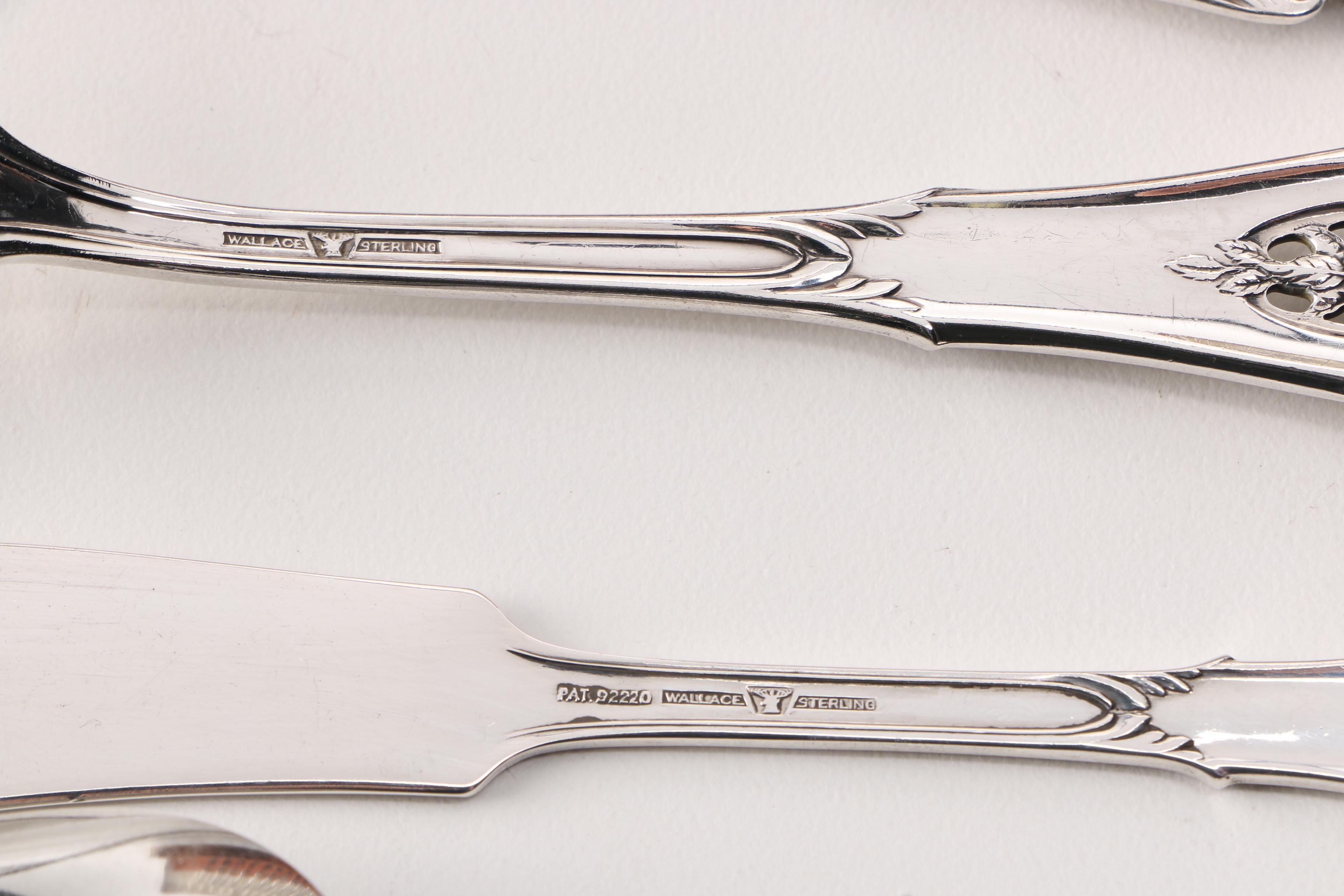 Wallace "Rose Point" Sterling Silver Flatware Set