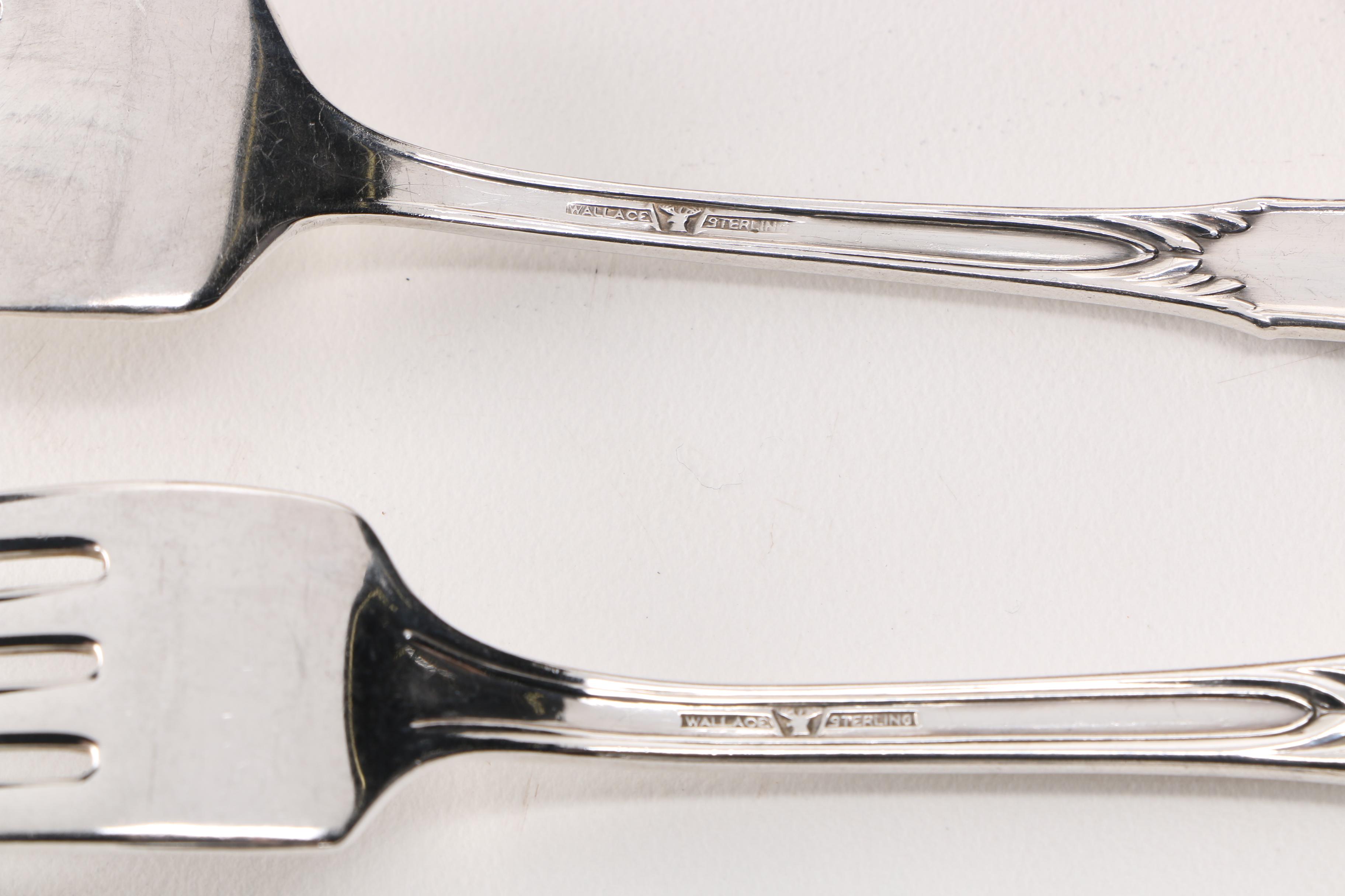 Wallace "Rose Point" Sterling Silver Flatware Set