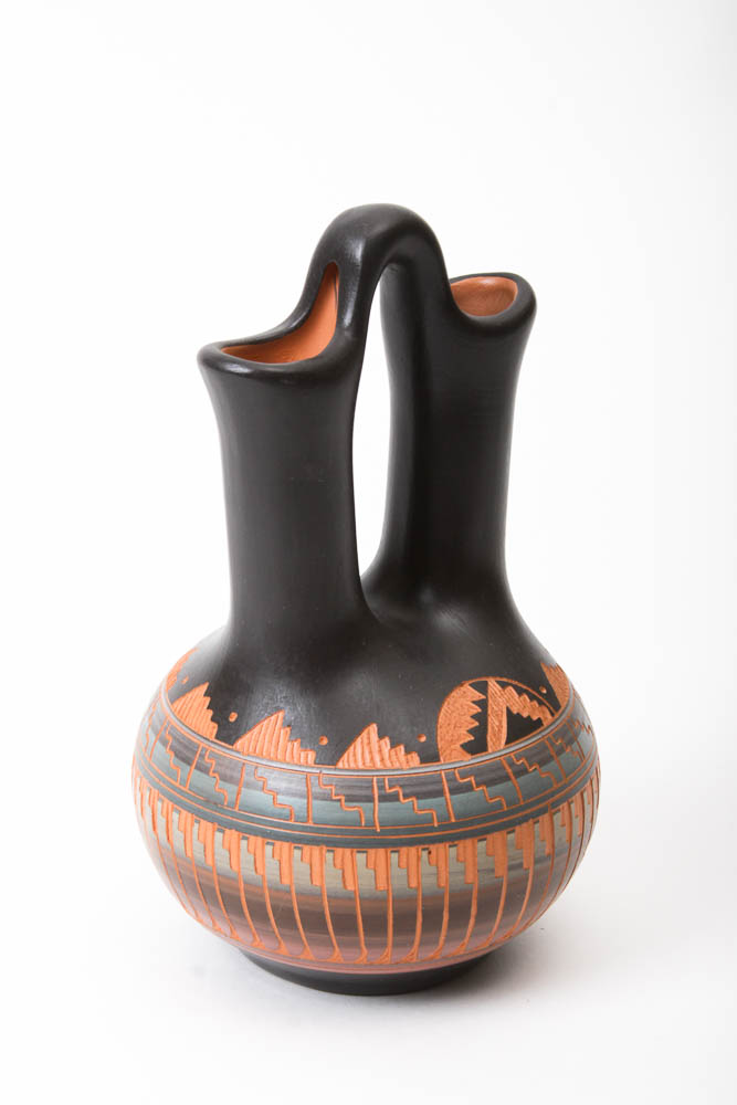 Dina Johnson Navajo Signed Wedding Vase
