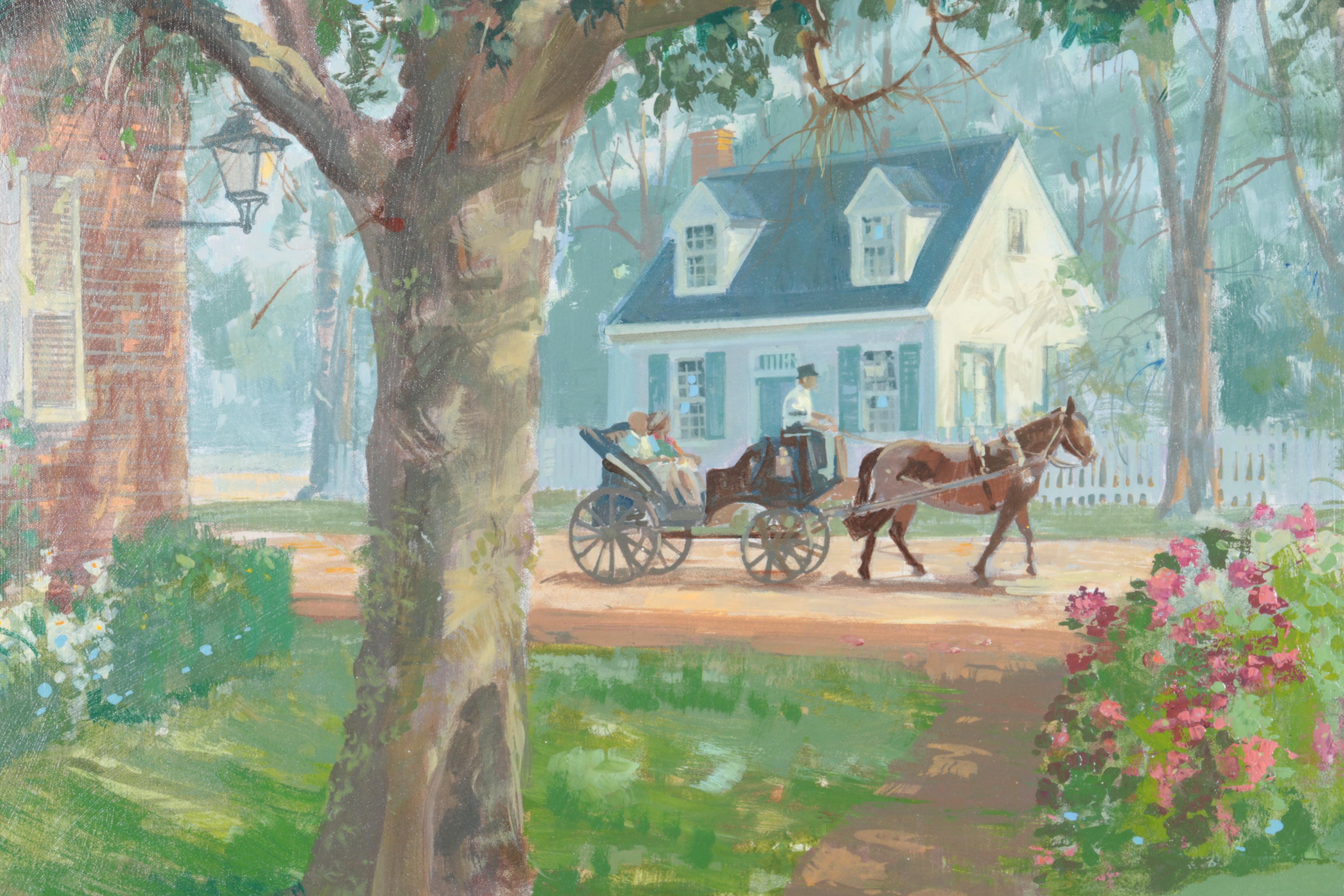 William Benecke Oil Painting on Canvas "Sunny Morning"