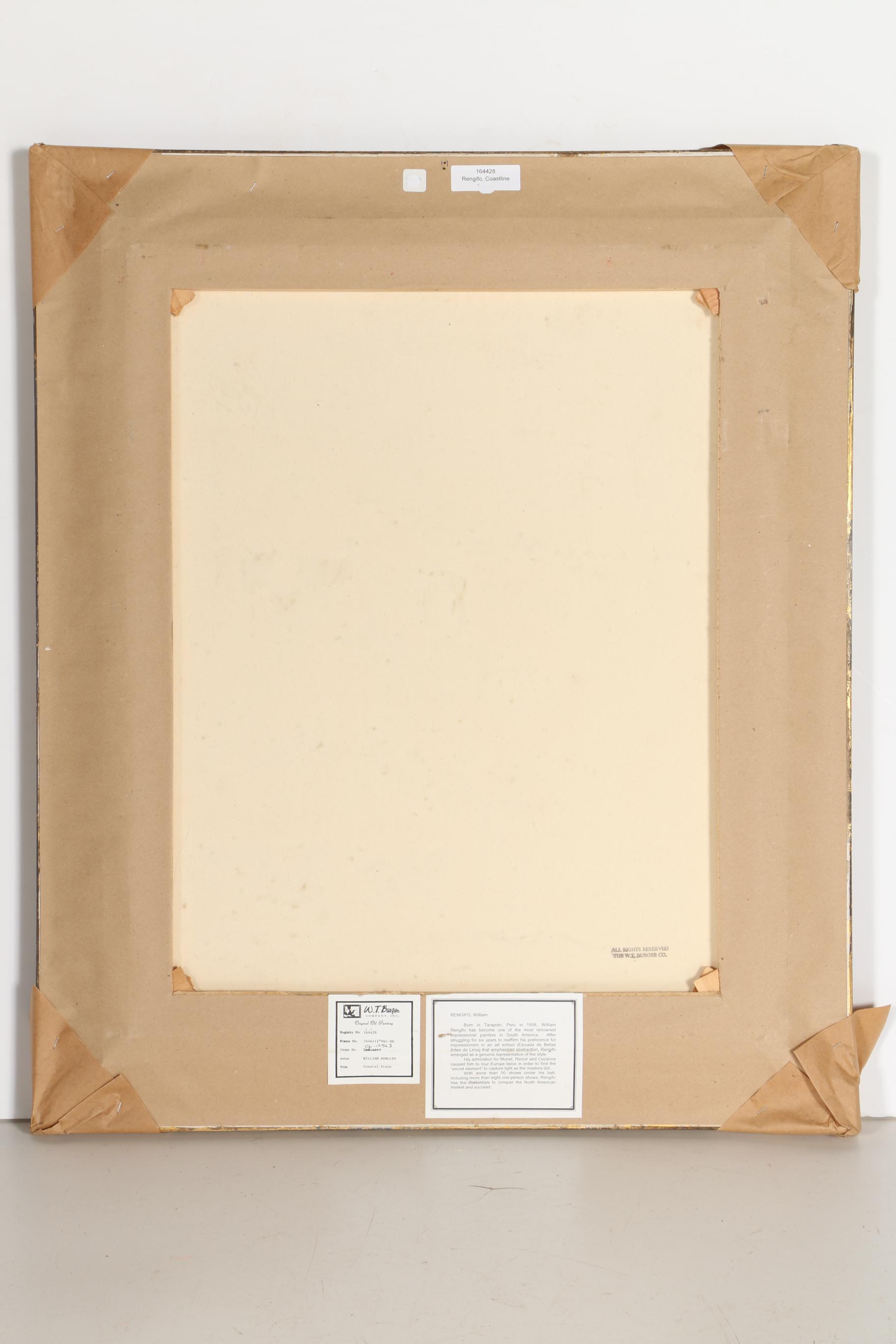 William Rengifo Oil Painting on Canvas "Coastal Scene"