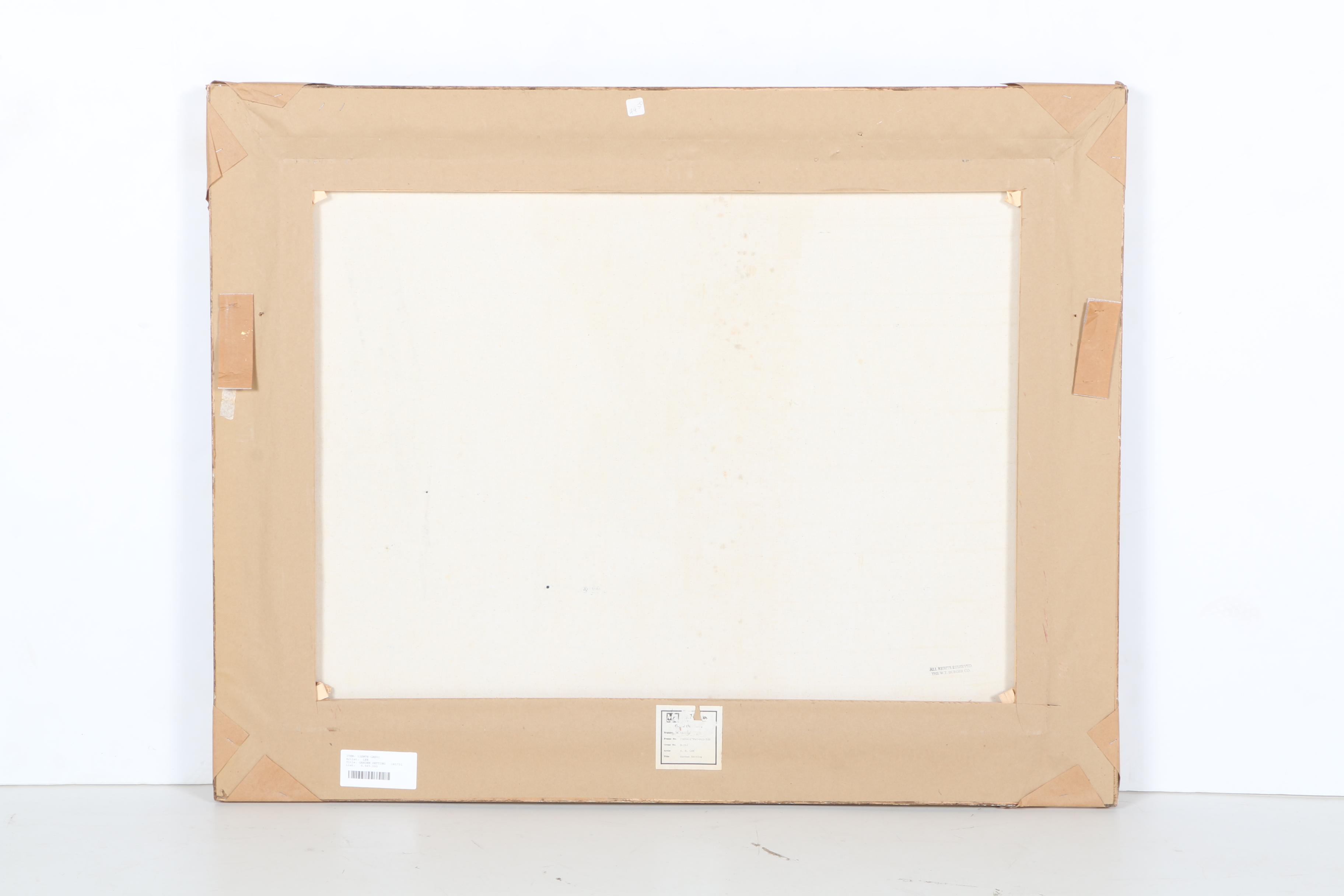 S.H. Lee Oil Painting on Canvas "Garden Setting"