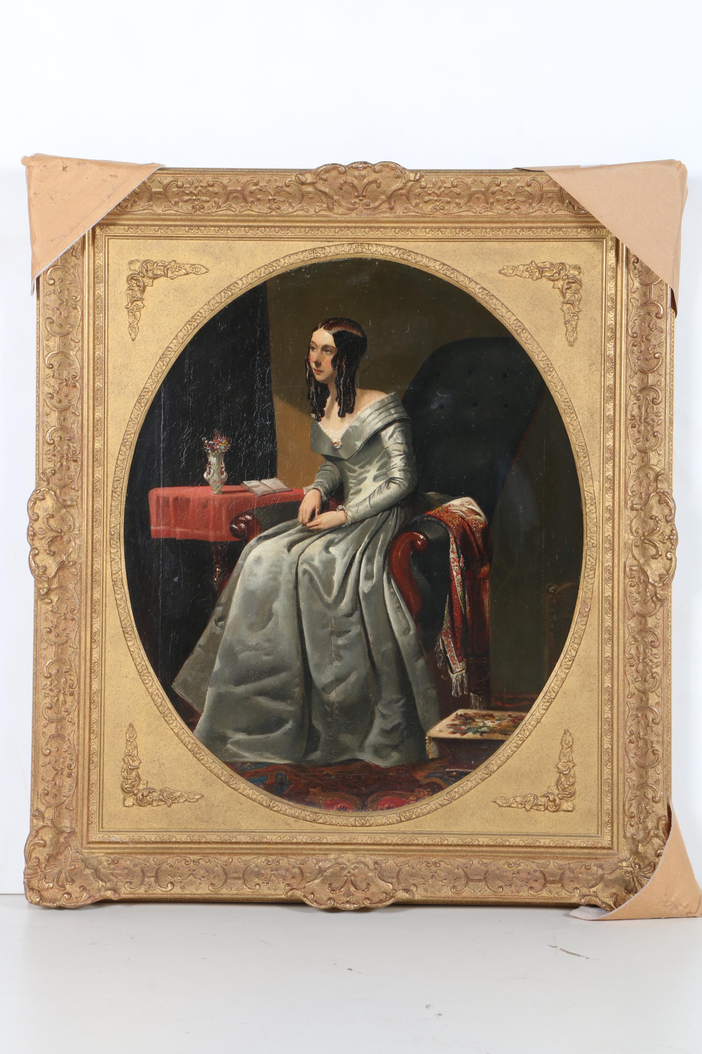 Oil Painting on Canvas of Female Portrait