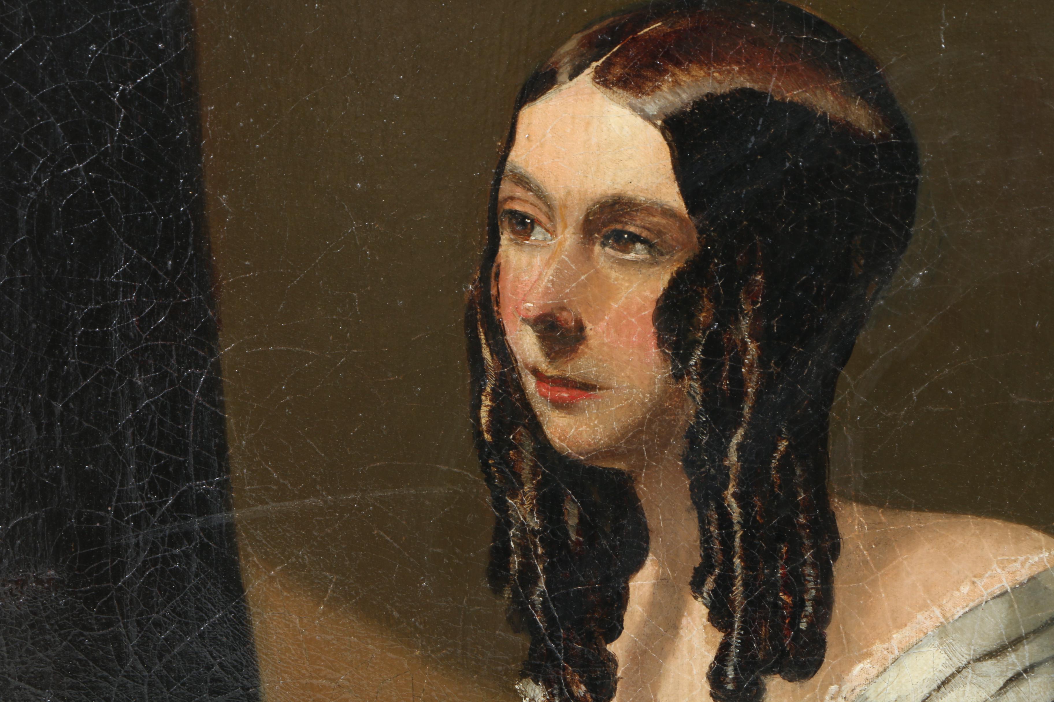 Oil Painting on Canvas of Female Portrait