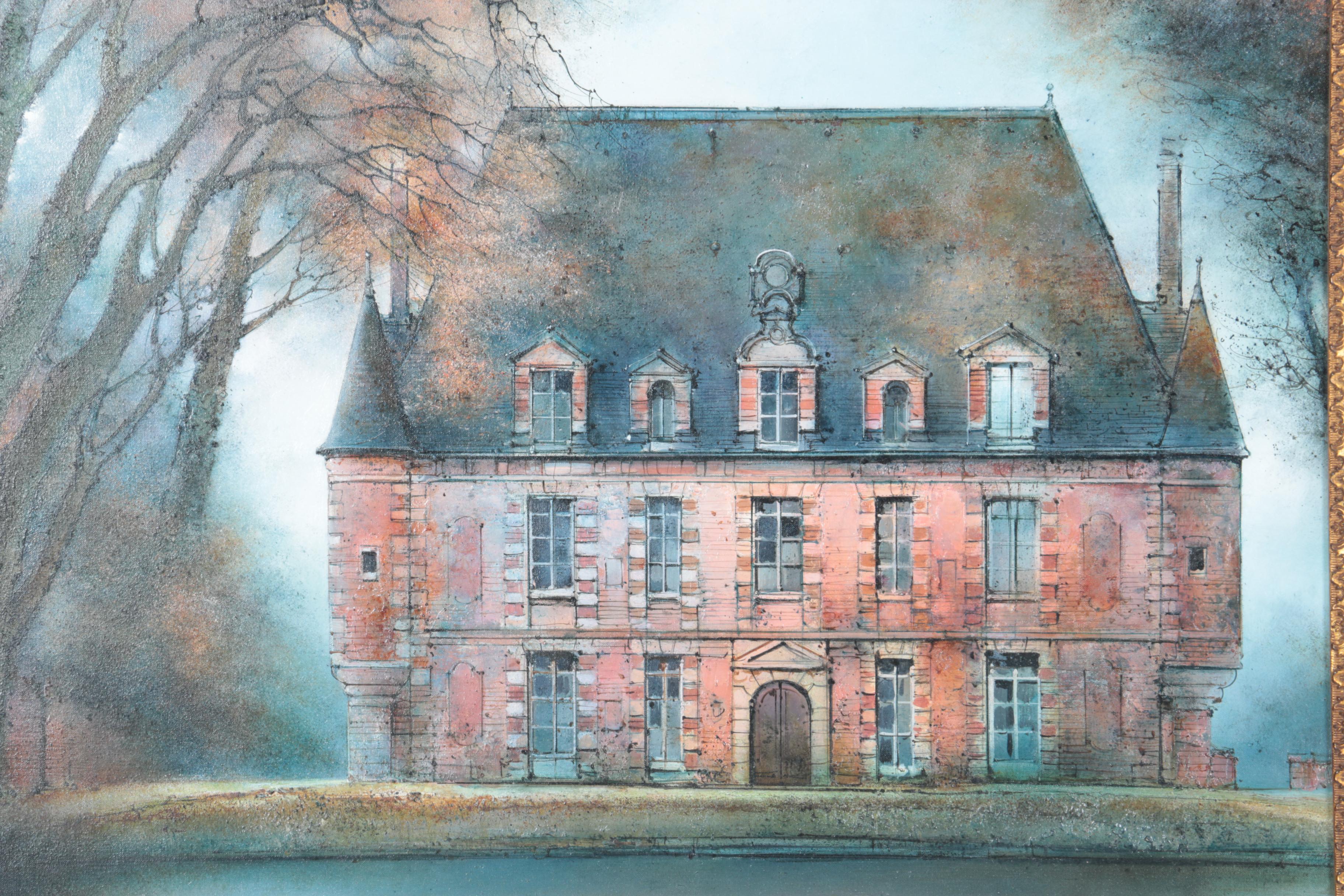 Marc Chapaud Oil Painting on Canvas "Manoir en Normandie"
