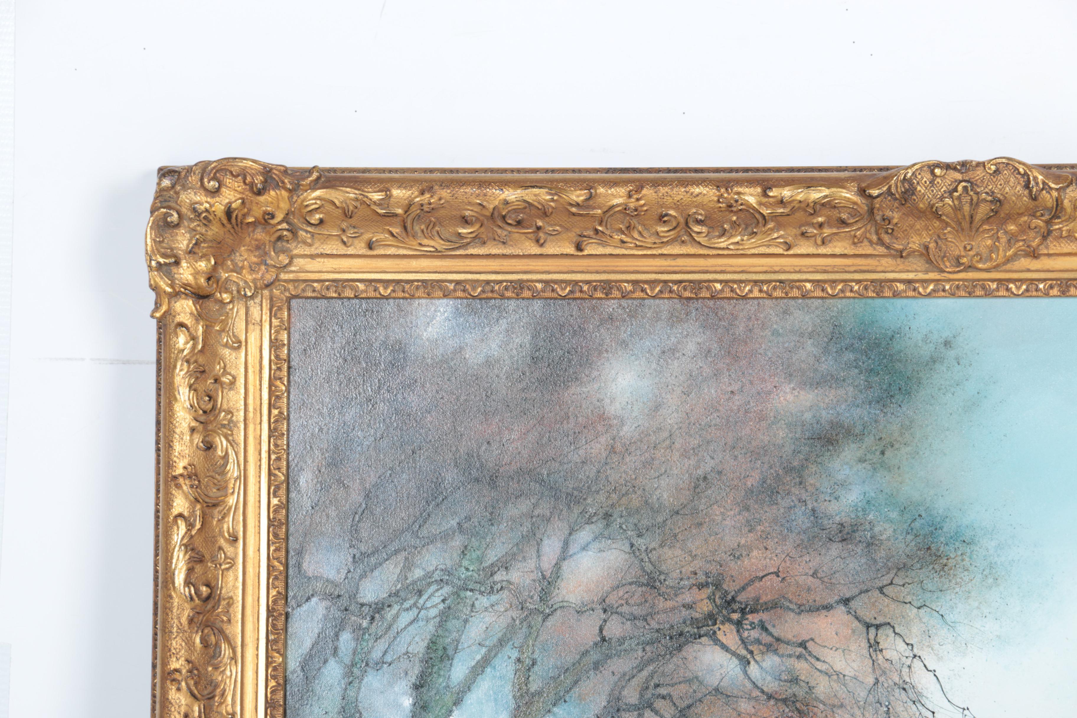 Marc Chapaud Oil Painting on Canvas "Manoir en Normandie"