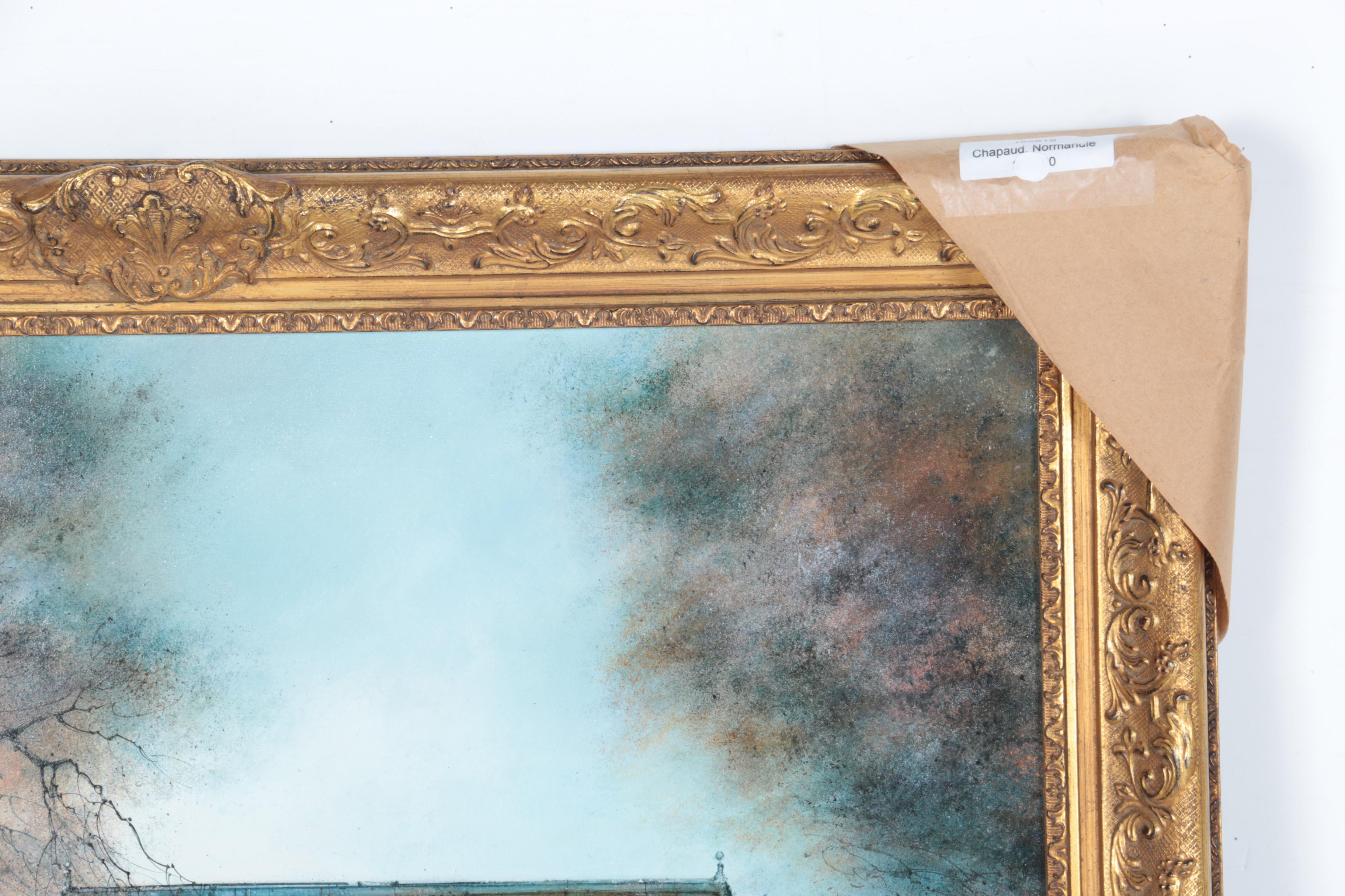 Marc Chapaud Oil Painting on Canvas "Manoir en Normandie"