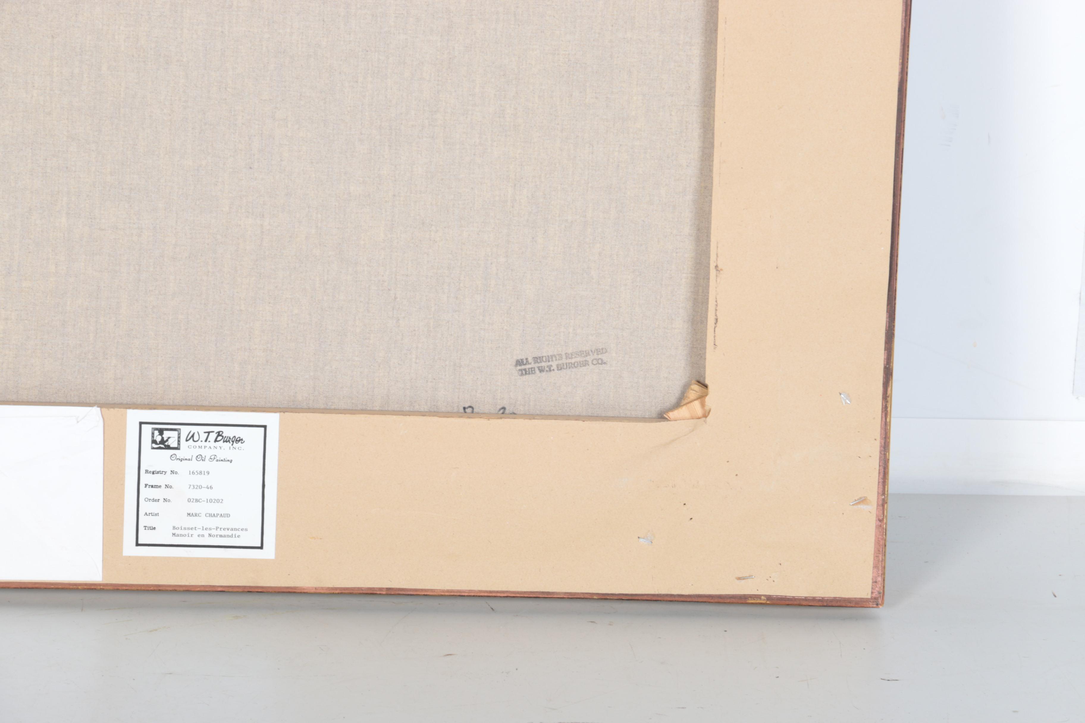 Marc Chapaud Oil Painting on Canvas "Manoir en Normandie"