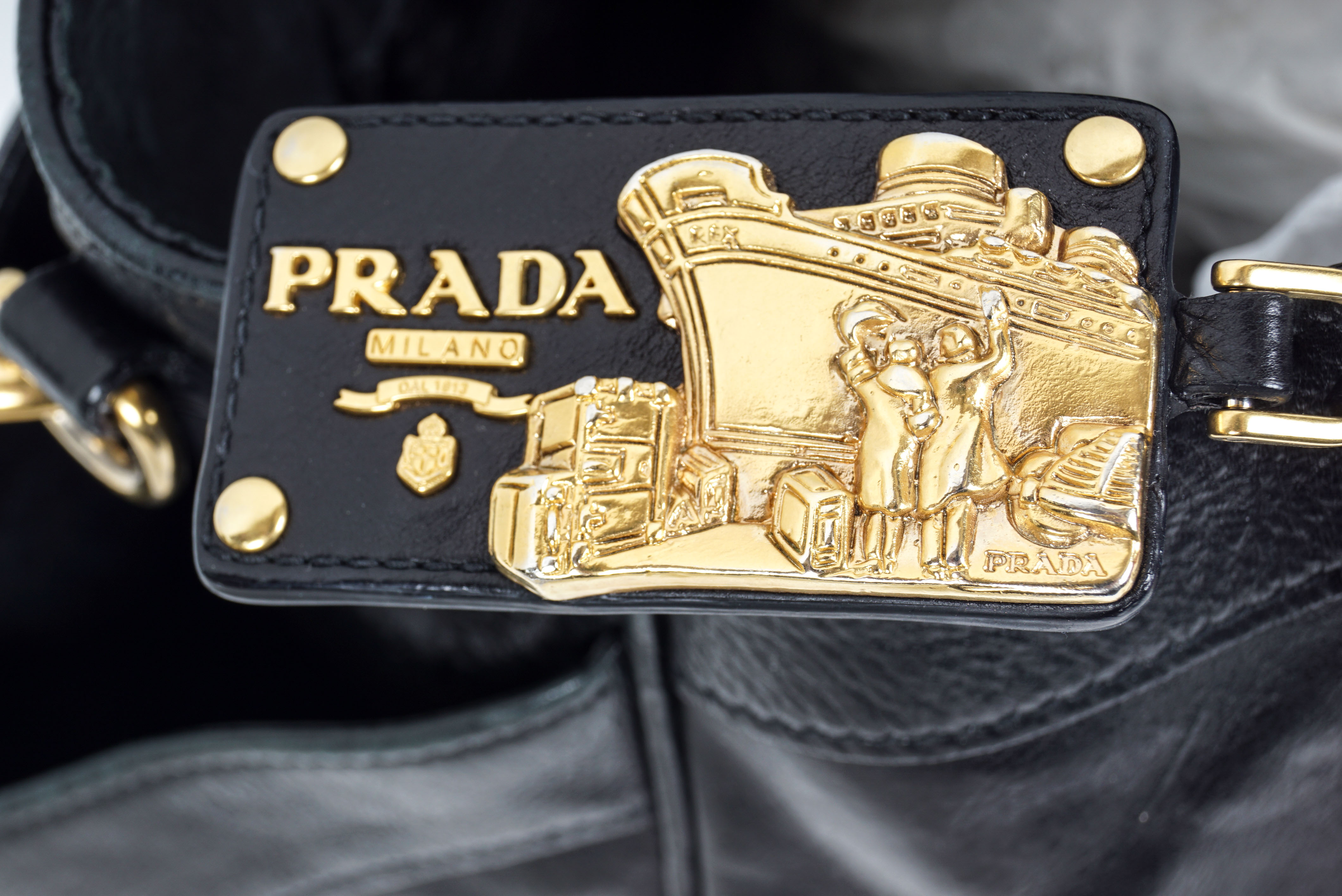 Prada Glace Leather Satchel