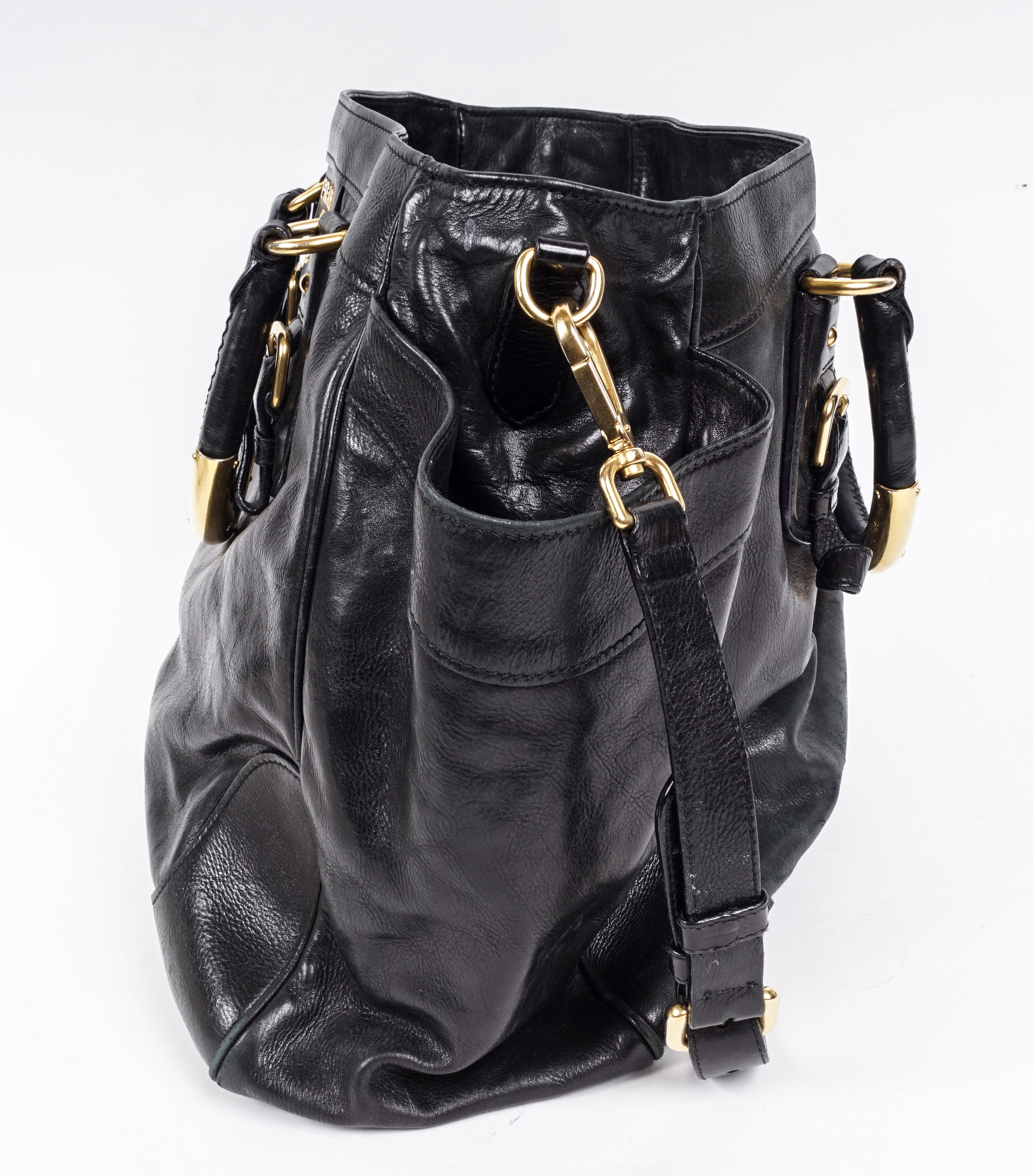 Prada Glace Leather Satchel