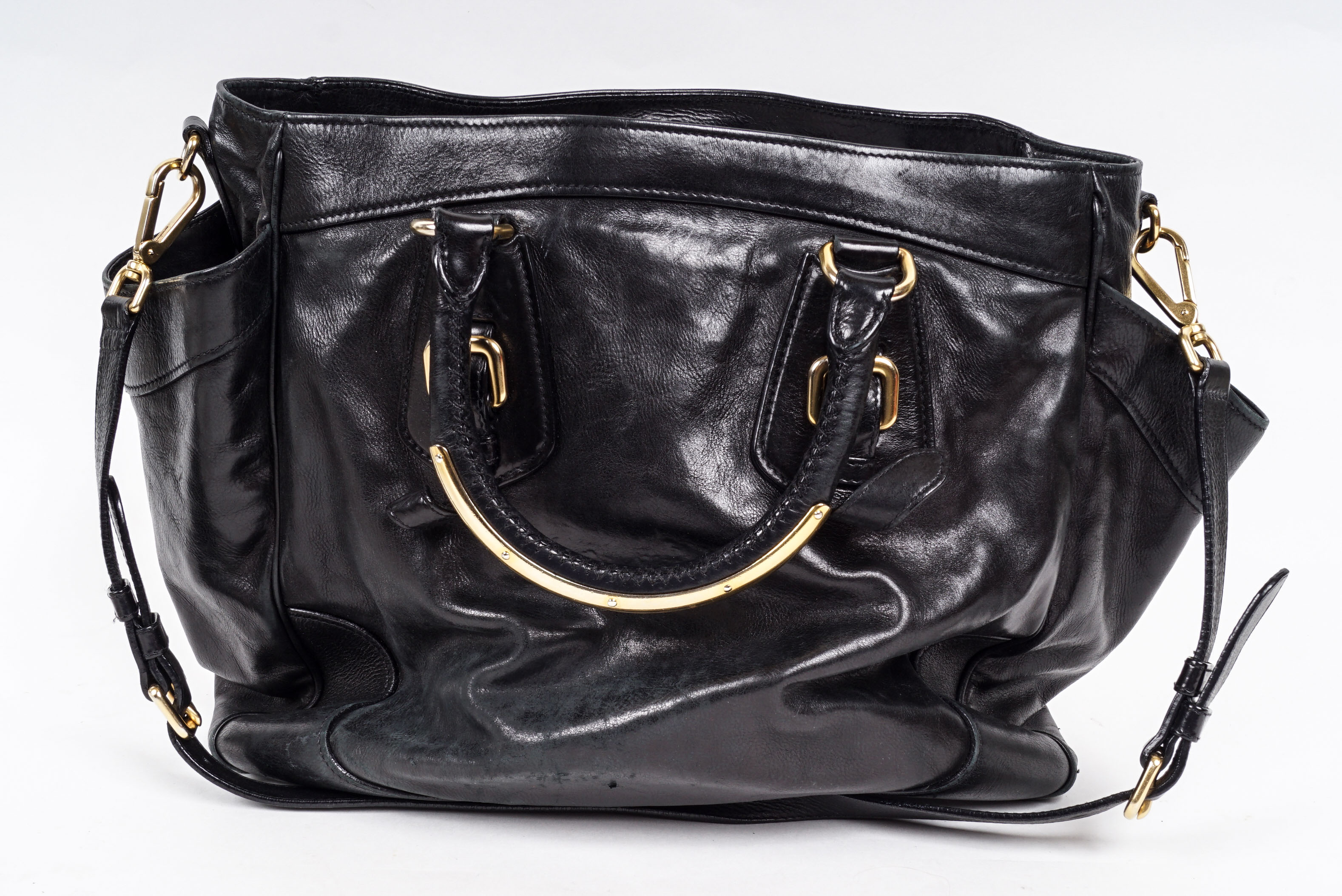 Prada Glace Leather Satchel