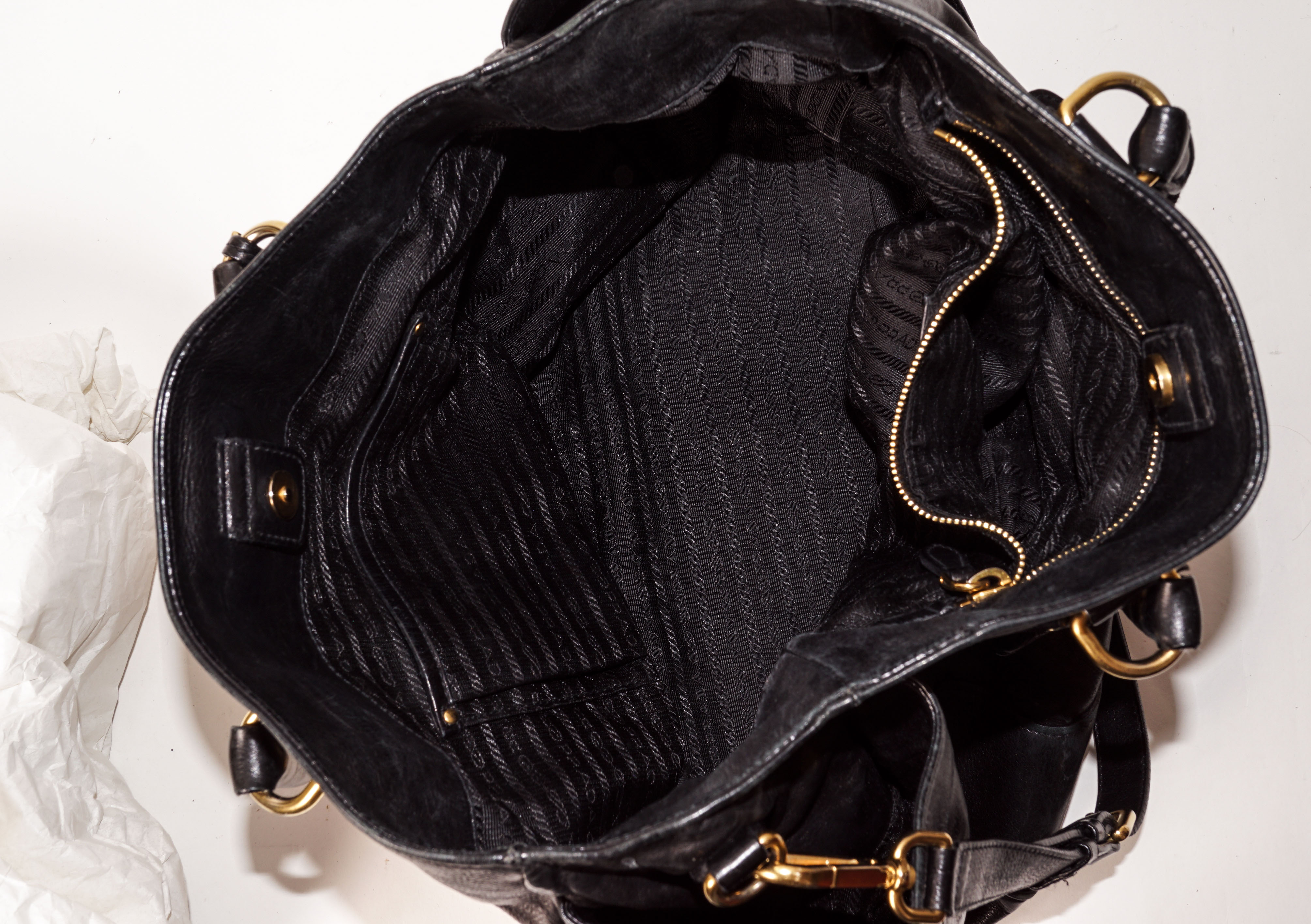 Prada Glace Leather Satchel