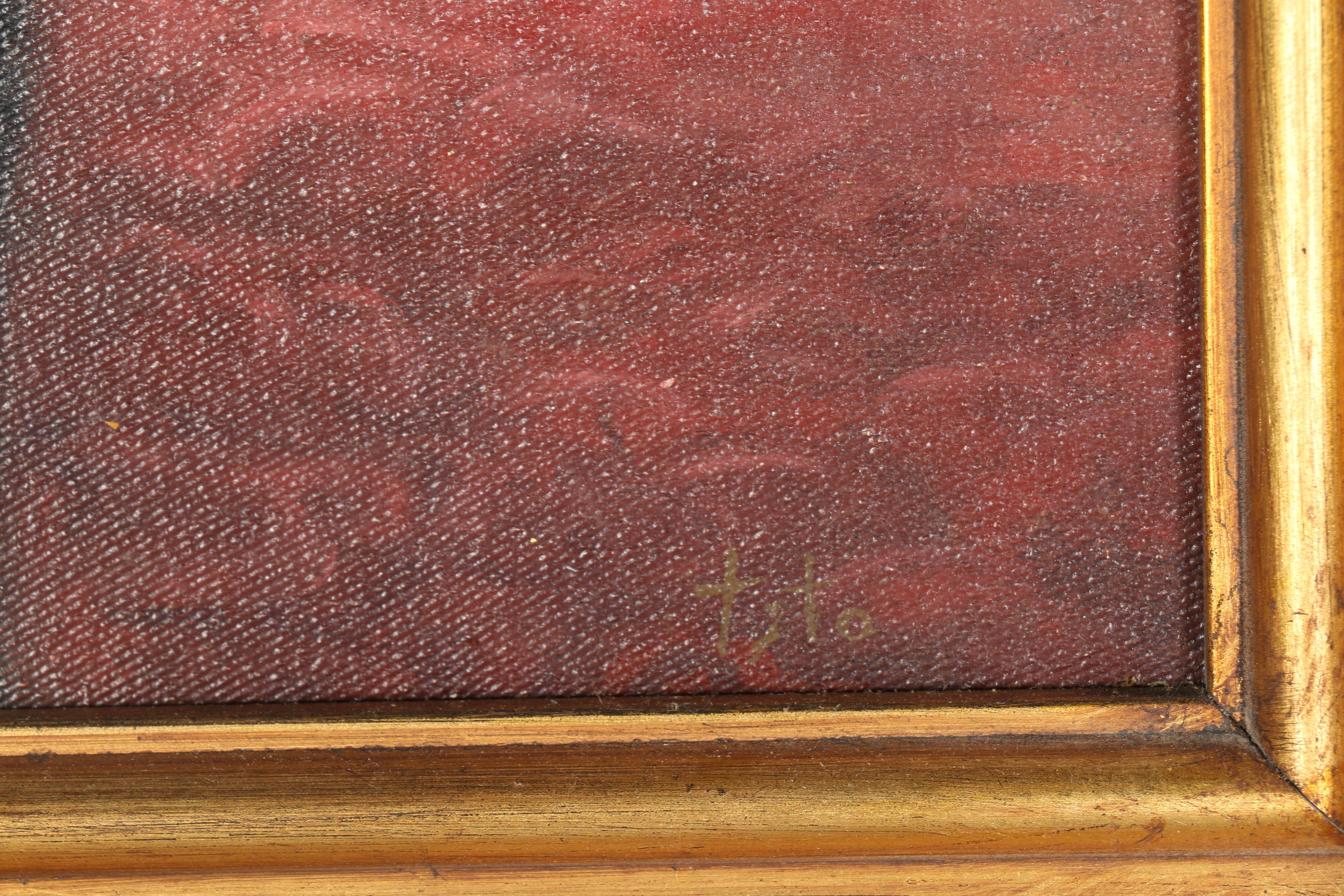 Tito Castaneda Oil Painting on Canvas "The Table"