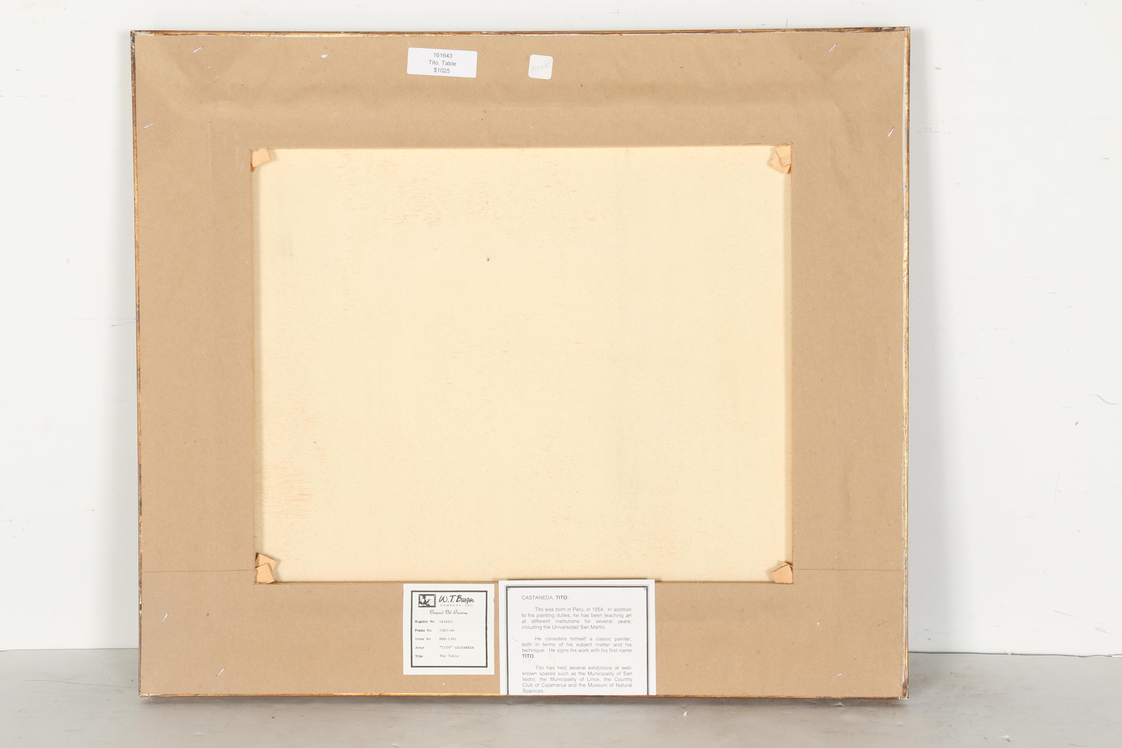 Tito Castaneda Oil Painting on Canvas "The Table"