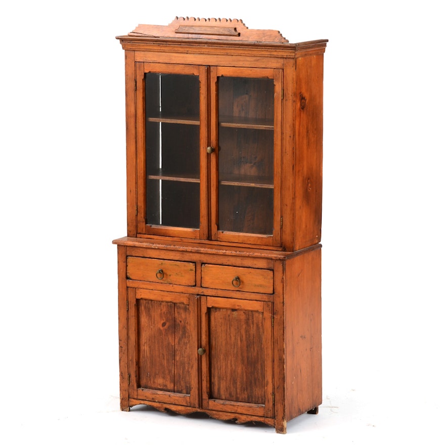 Antique Child Size China Cabinet